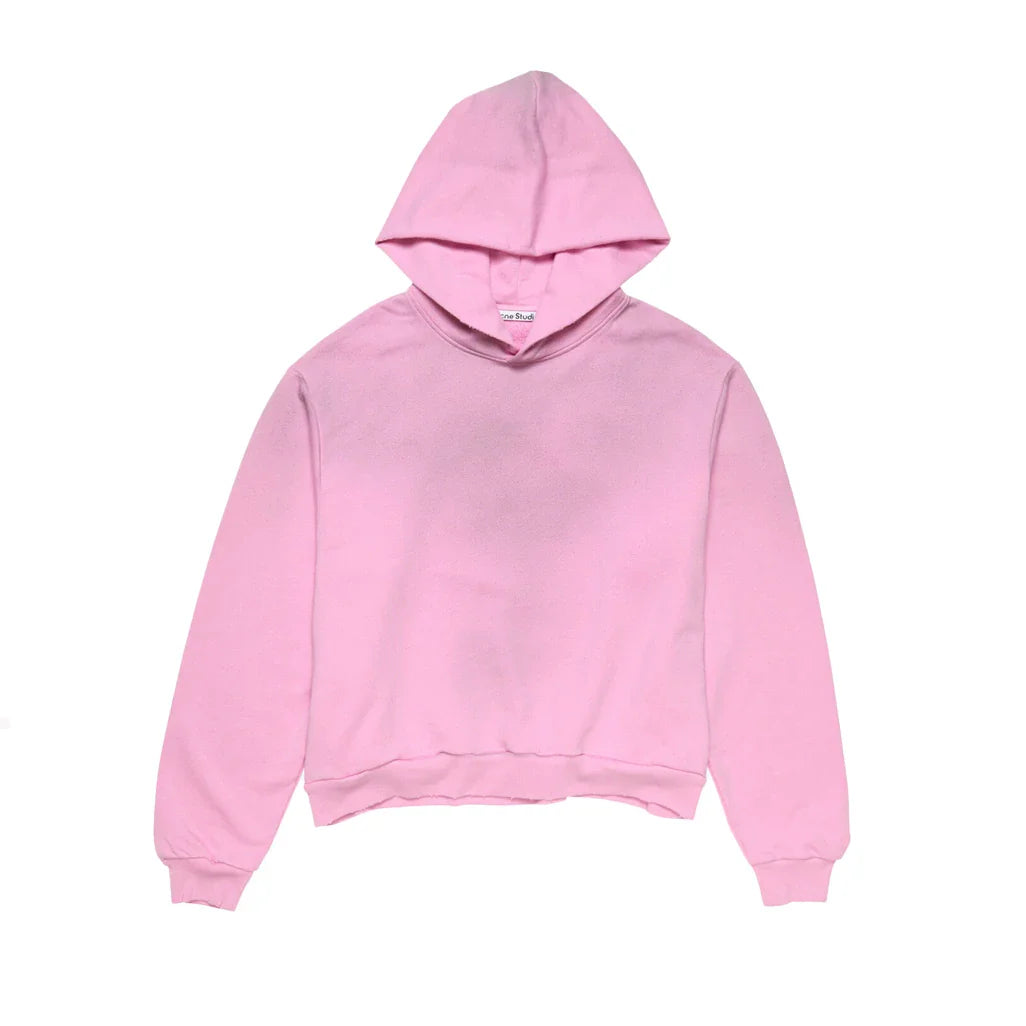 Acne Studios Fleece Logo Hooded Sweater Stockholm 1996 Cotton Candy Pink