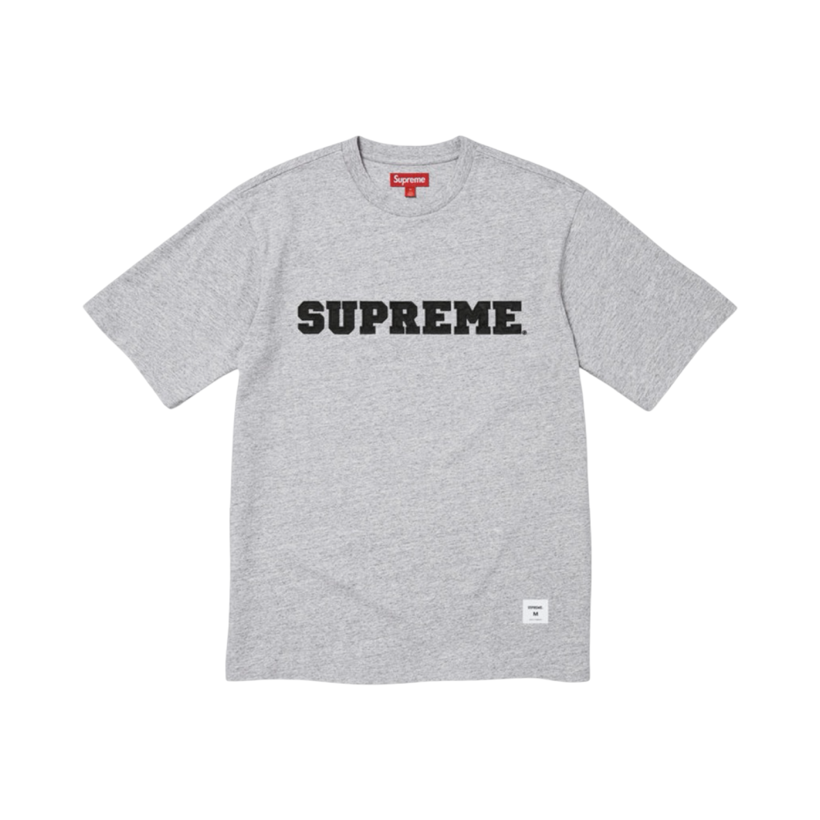 SUPREME COLLEGIATE APPLIQUÉ S/S TOP - HEATHER GREY