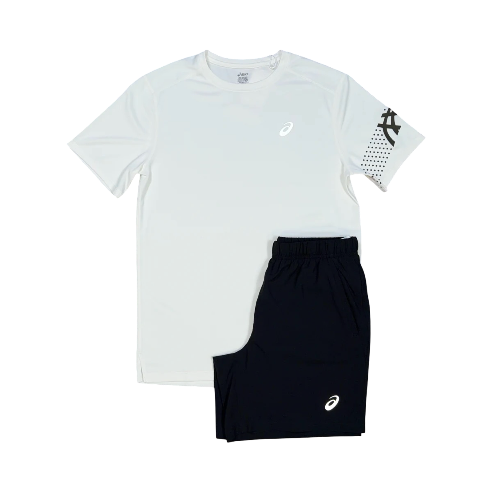 ASICS ICON T-SHIRT/SHORTS SET CREAM/BLACK