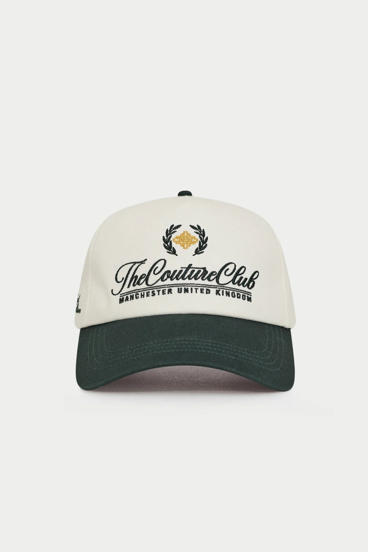 THE COUTURE CLUB LAUREL EMBROIDERY CAP - GREEN