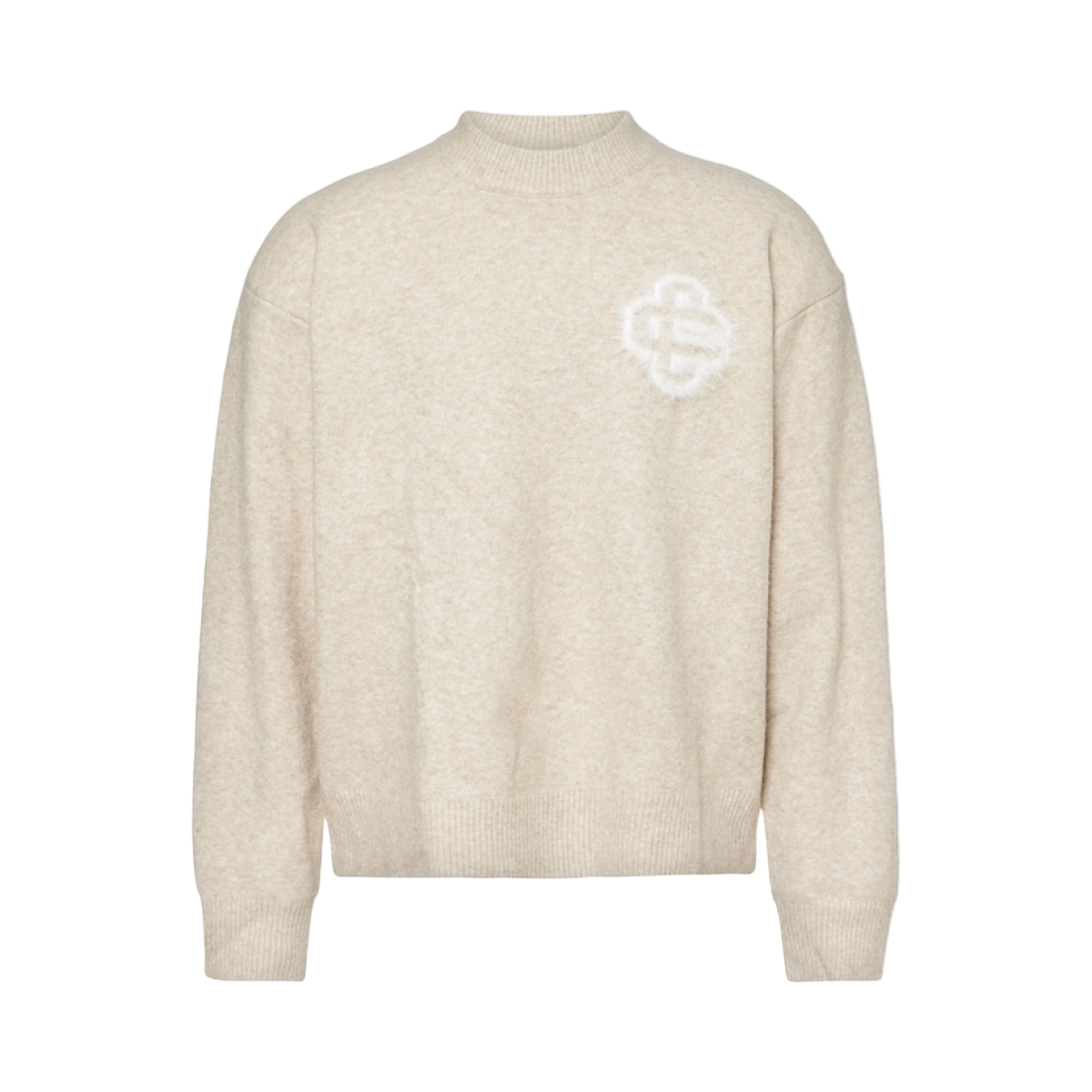 THE COUTURE CLUB FLUFFY KNIT JUMPER BEIGE