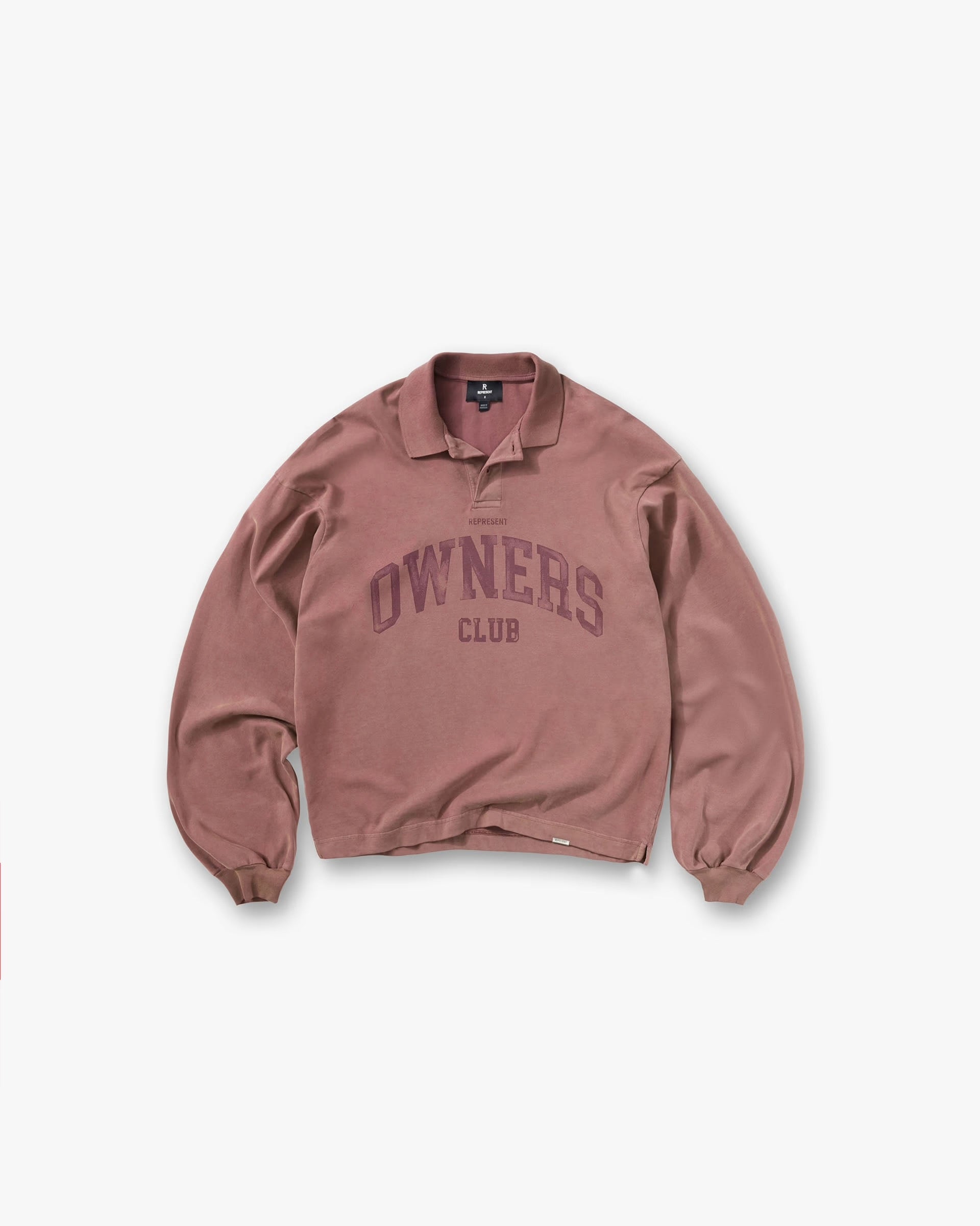 REPRESENT OWNERS CLUB RUGBY POLO - SMOKED ROSE