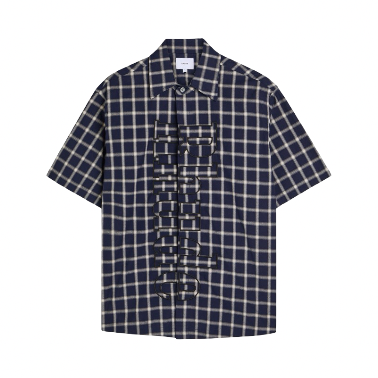 RHUDE CENTER LOGO BUTTON UP SHIRT
