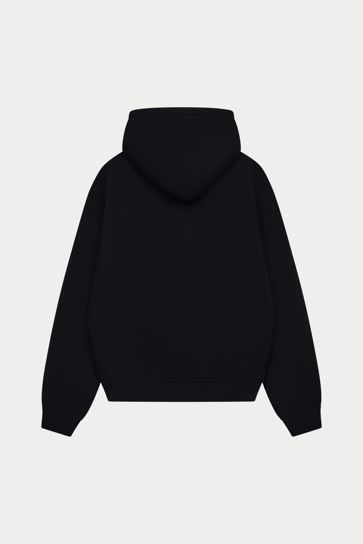 THE COUTURE CLUB HEAVYWEIGHT MONOGRAM APPLIQUE EMBLEM HOODIE - BLACK