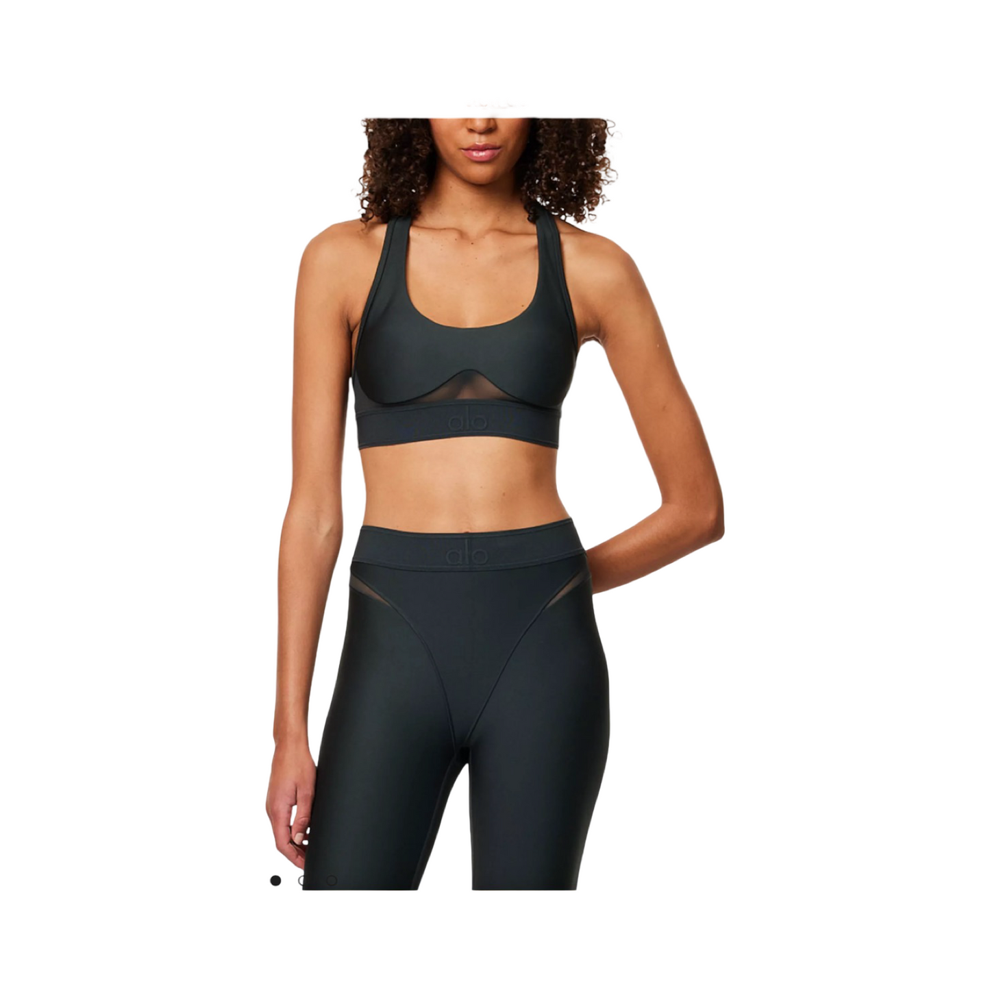 ALO YOGA AIRLIFT MESH-PANELLED BRA