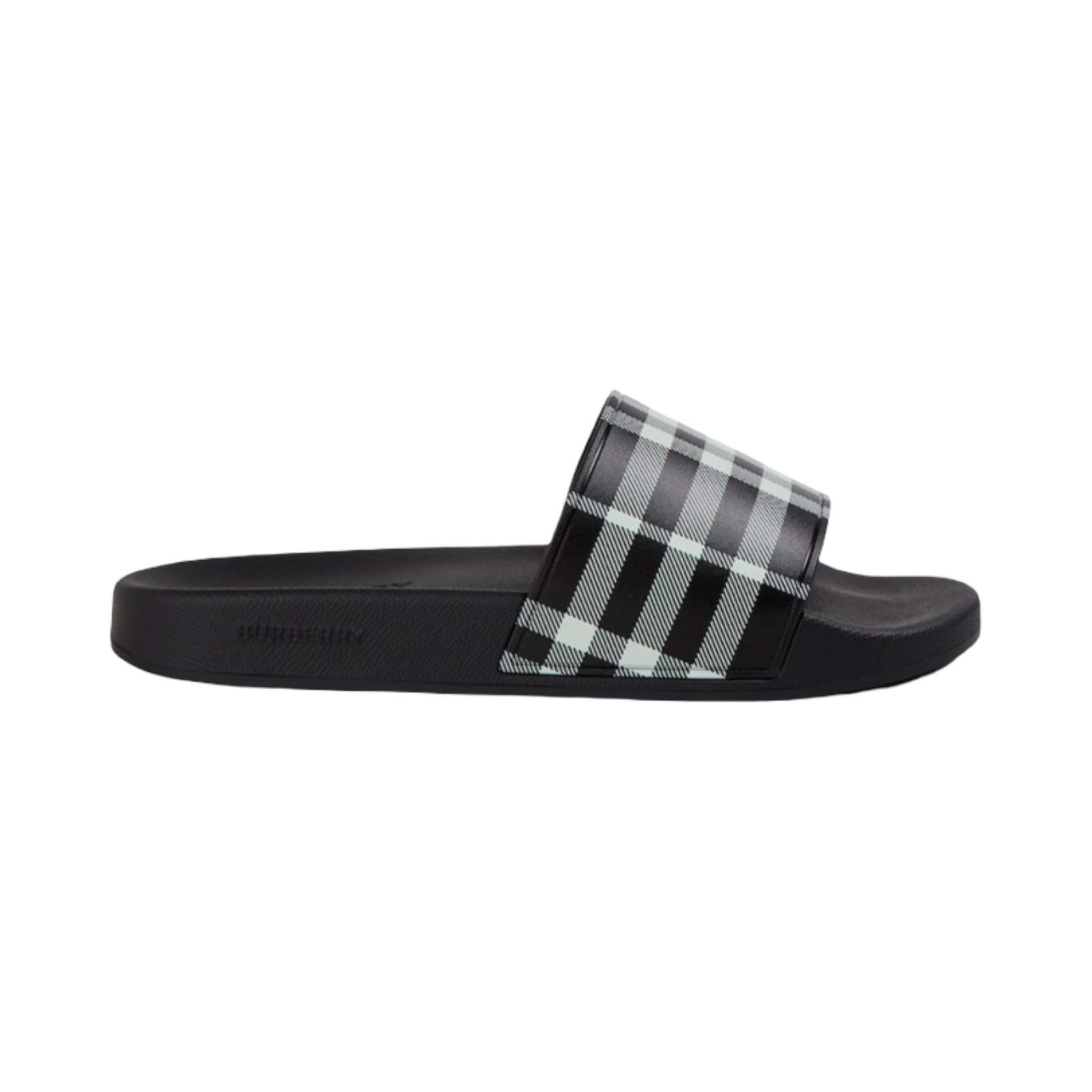 BURBERRY CHECK FURLEY LOGO SLIDERS
