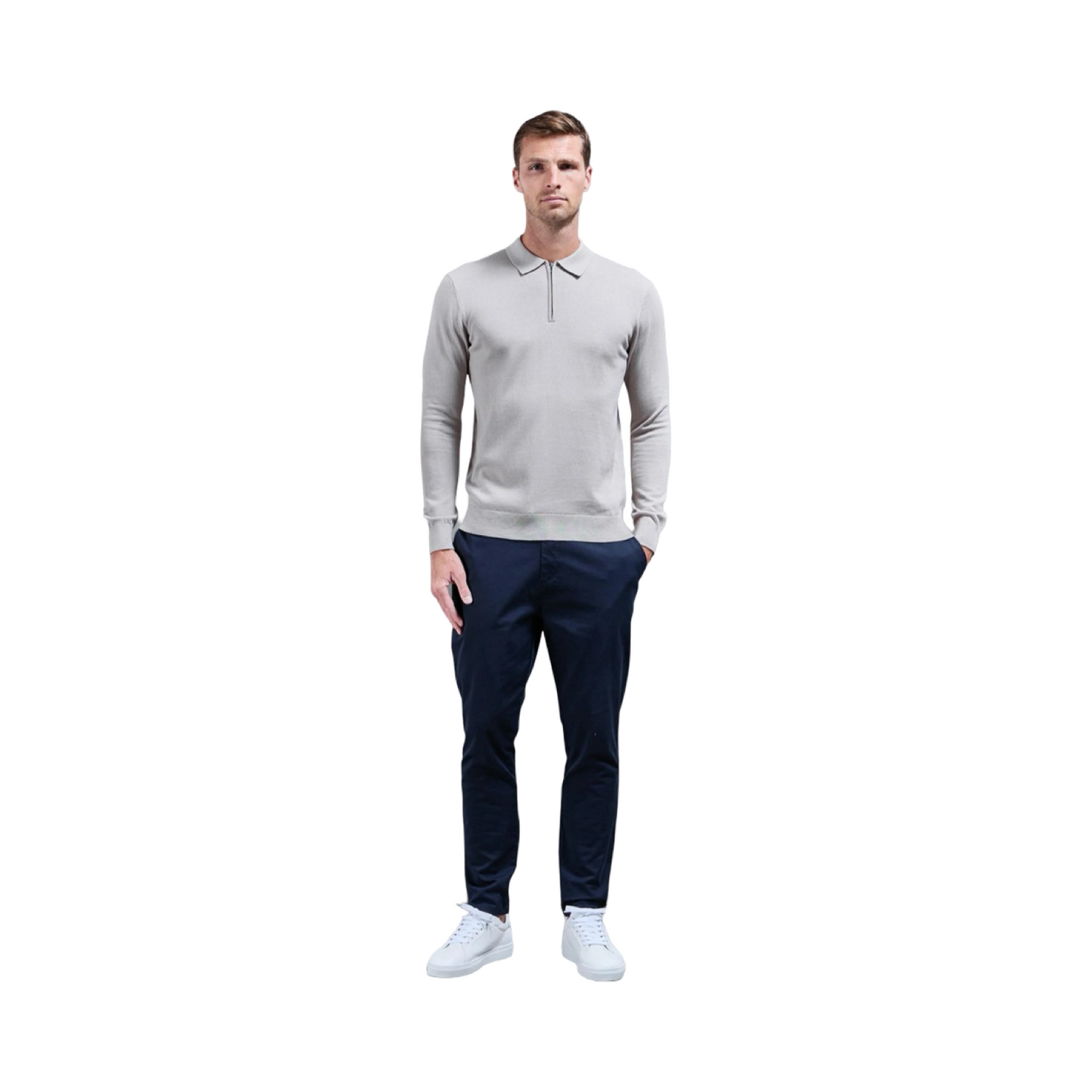 ARNE LONG SLEEVE ZIP POLO