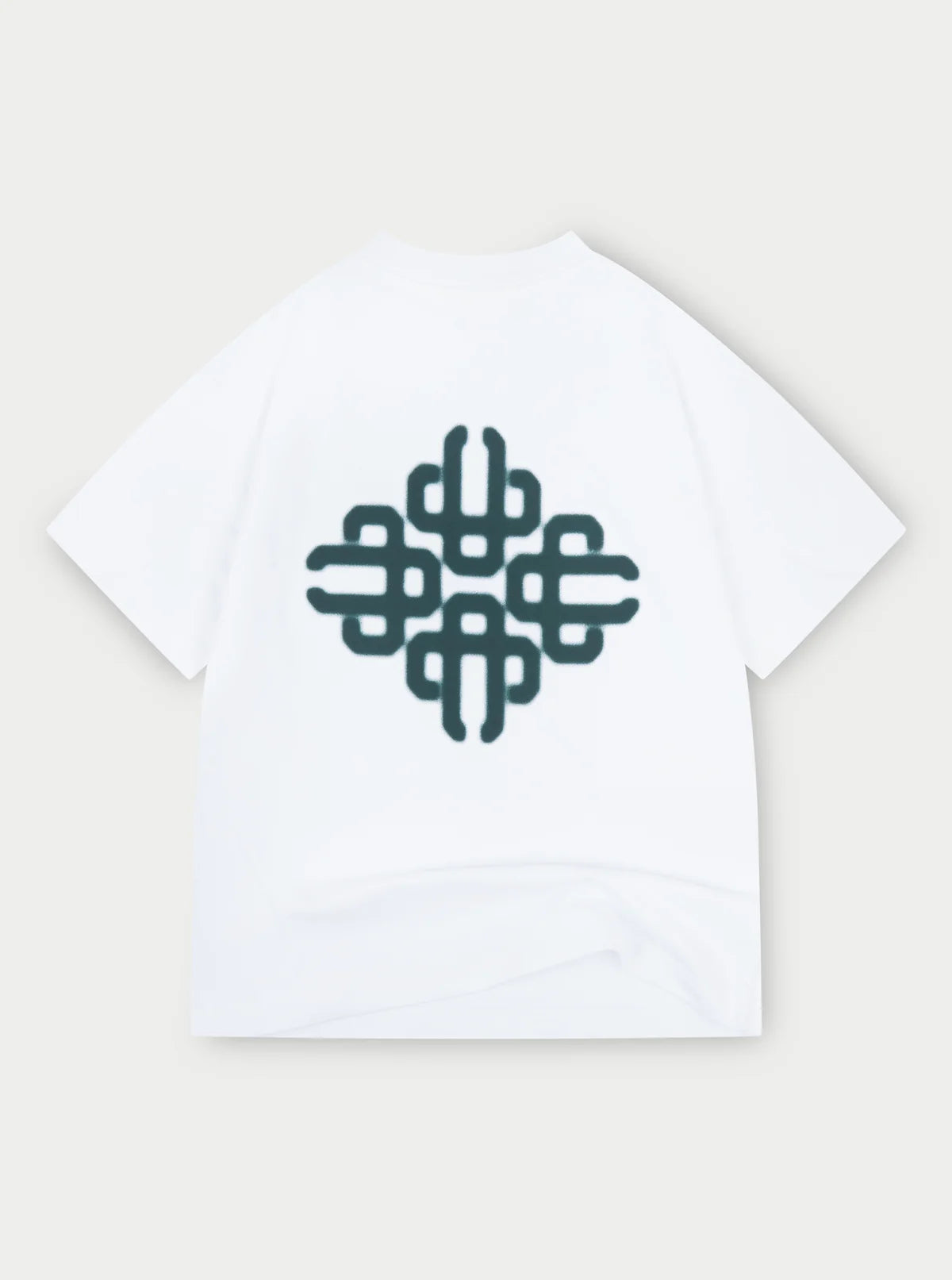 THE COUTURE CLUB BLURRED GRAPHIC EMBLEM T-SHIRT - GREEN