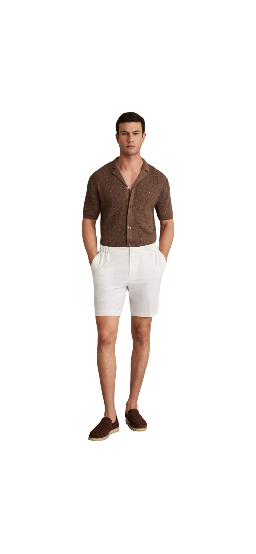 REISS DECK SHORTS WHITE