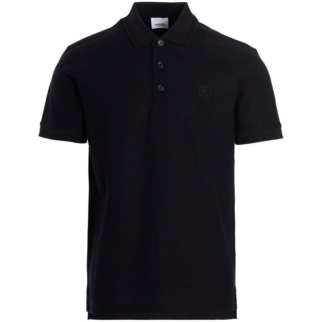 BURBERRY BRANDED CIRCLE LOGO BLUE POLO SHIRT