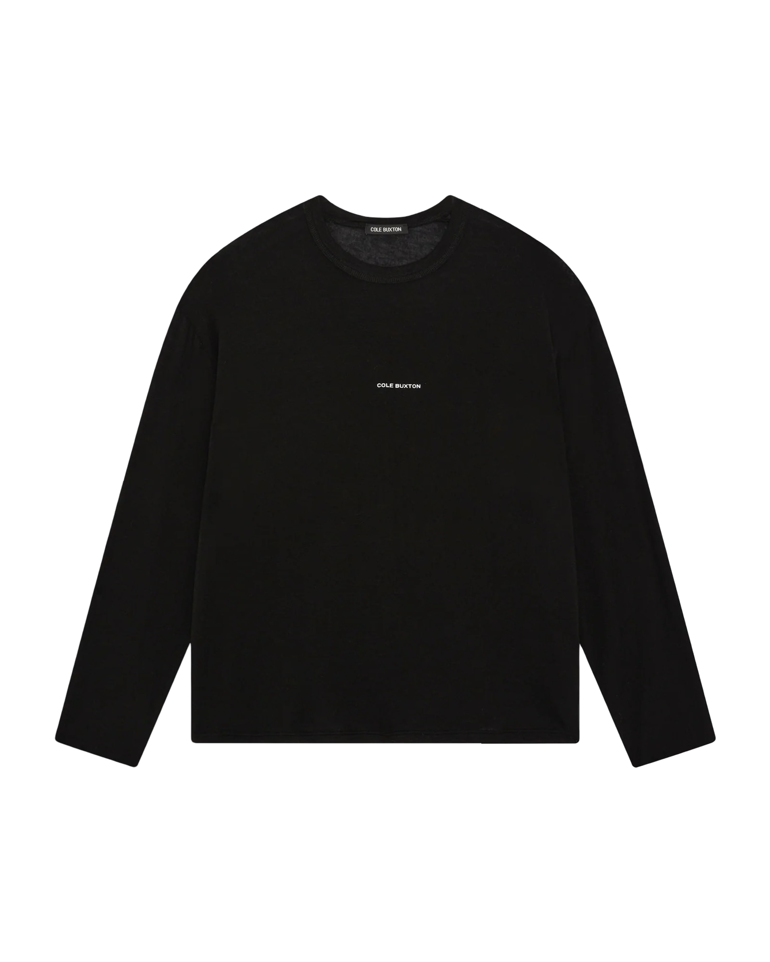 COLE BUXTON MINI LOGO SHEER LONG SLEEVE T-SHIRT
