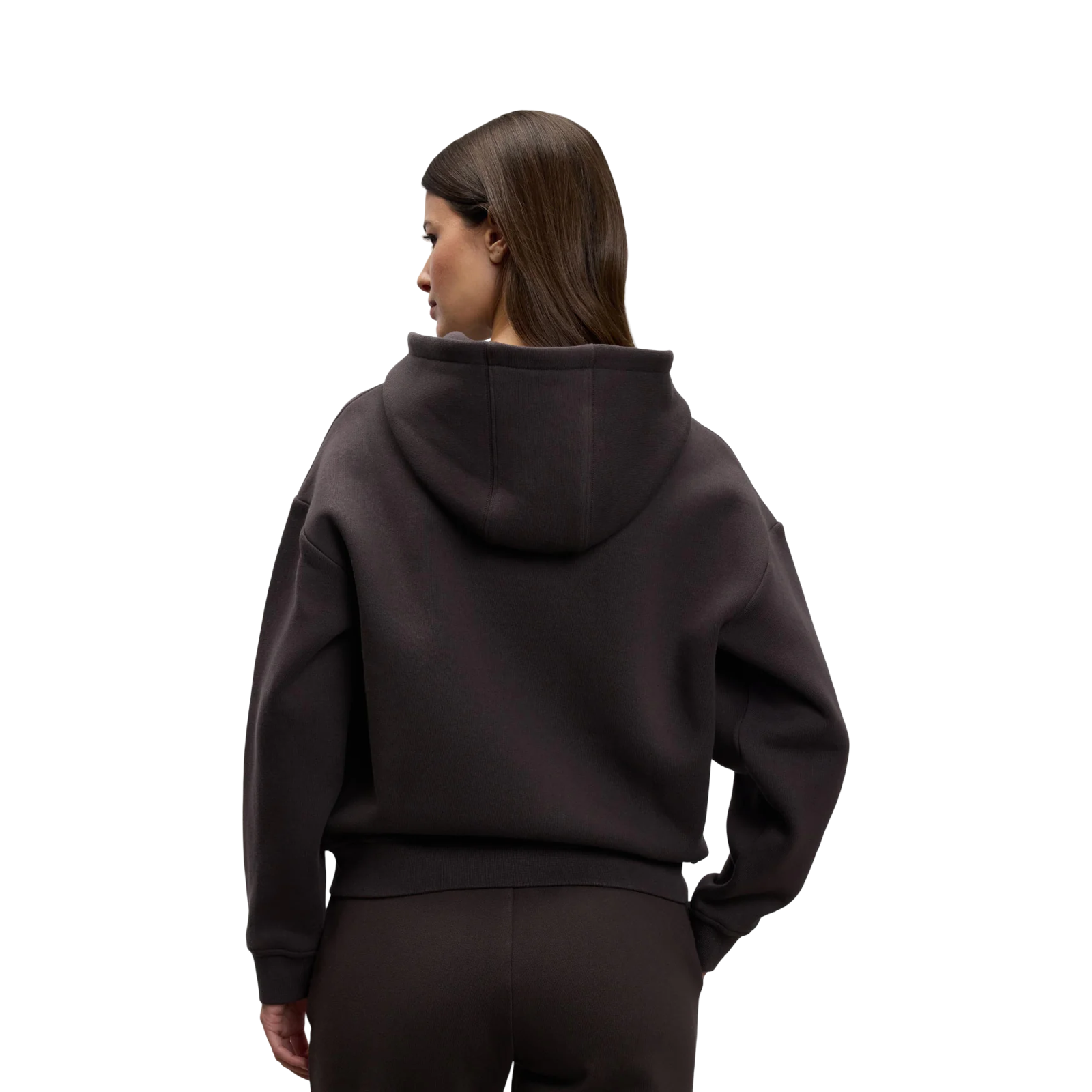 ARNE RELAXED ZIP HOODIE BROWN