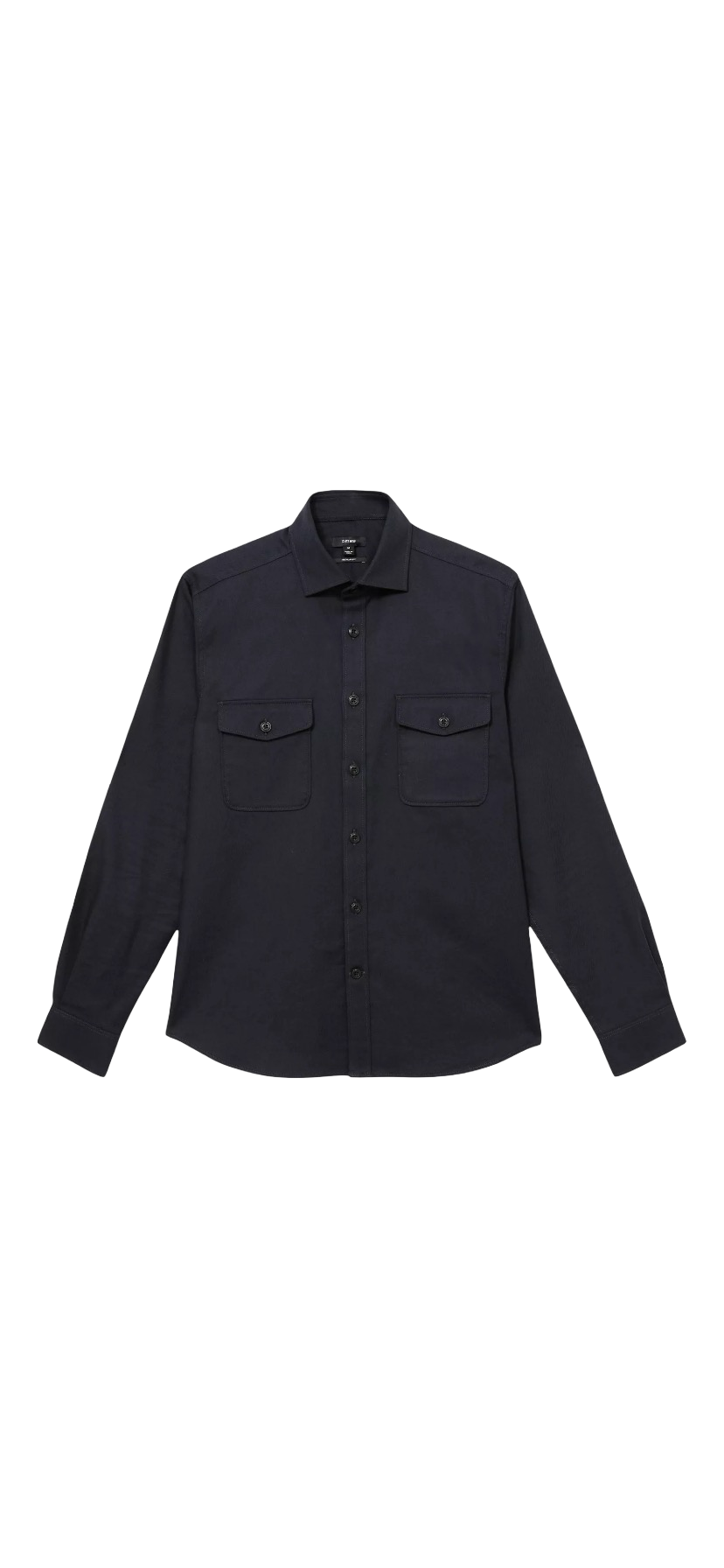 REISS COTTON TWILL TWIN POCKET OVERSHIRT NAVY