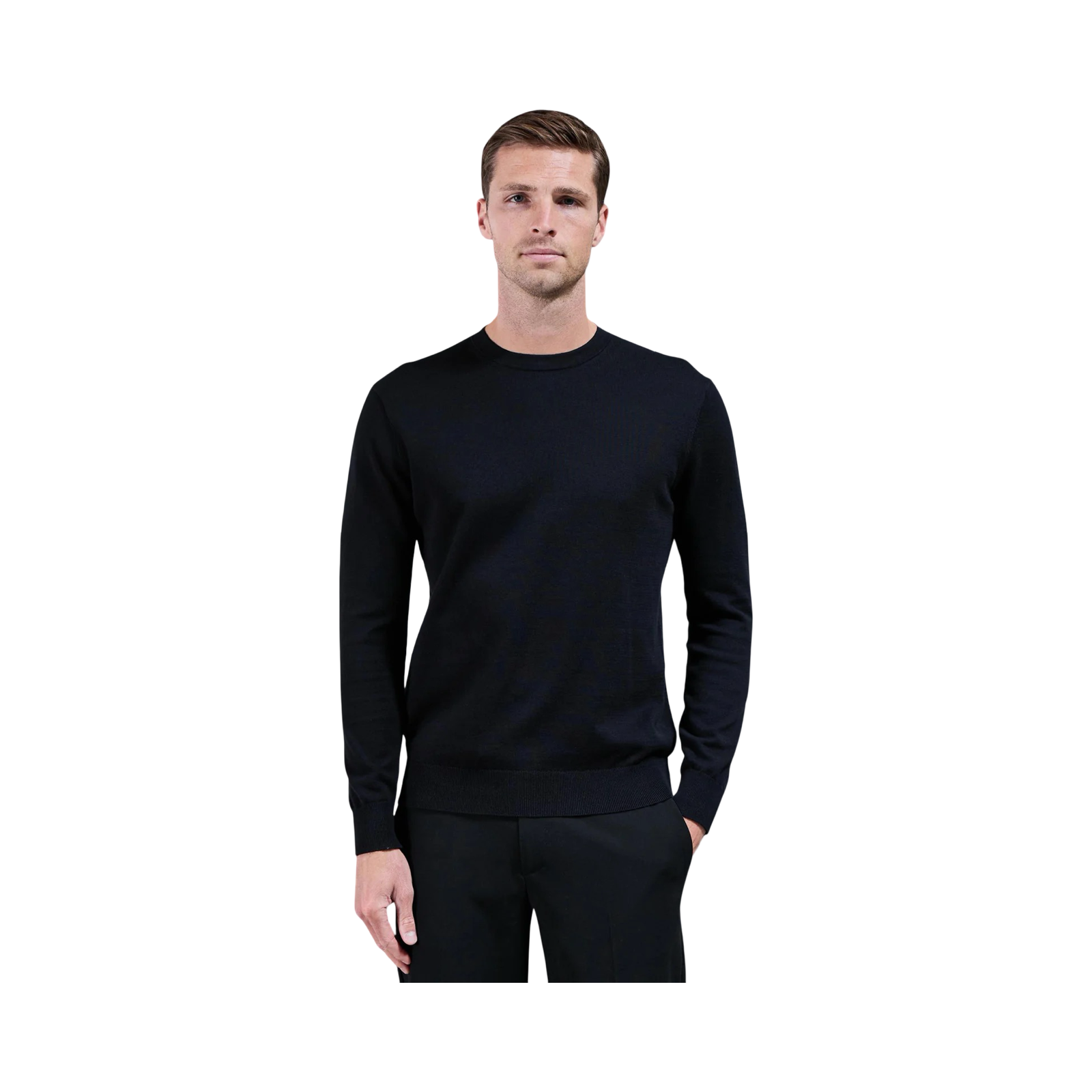ARNE COTTON KNITTED SWEATSHIRT BLACK