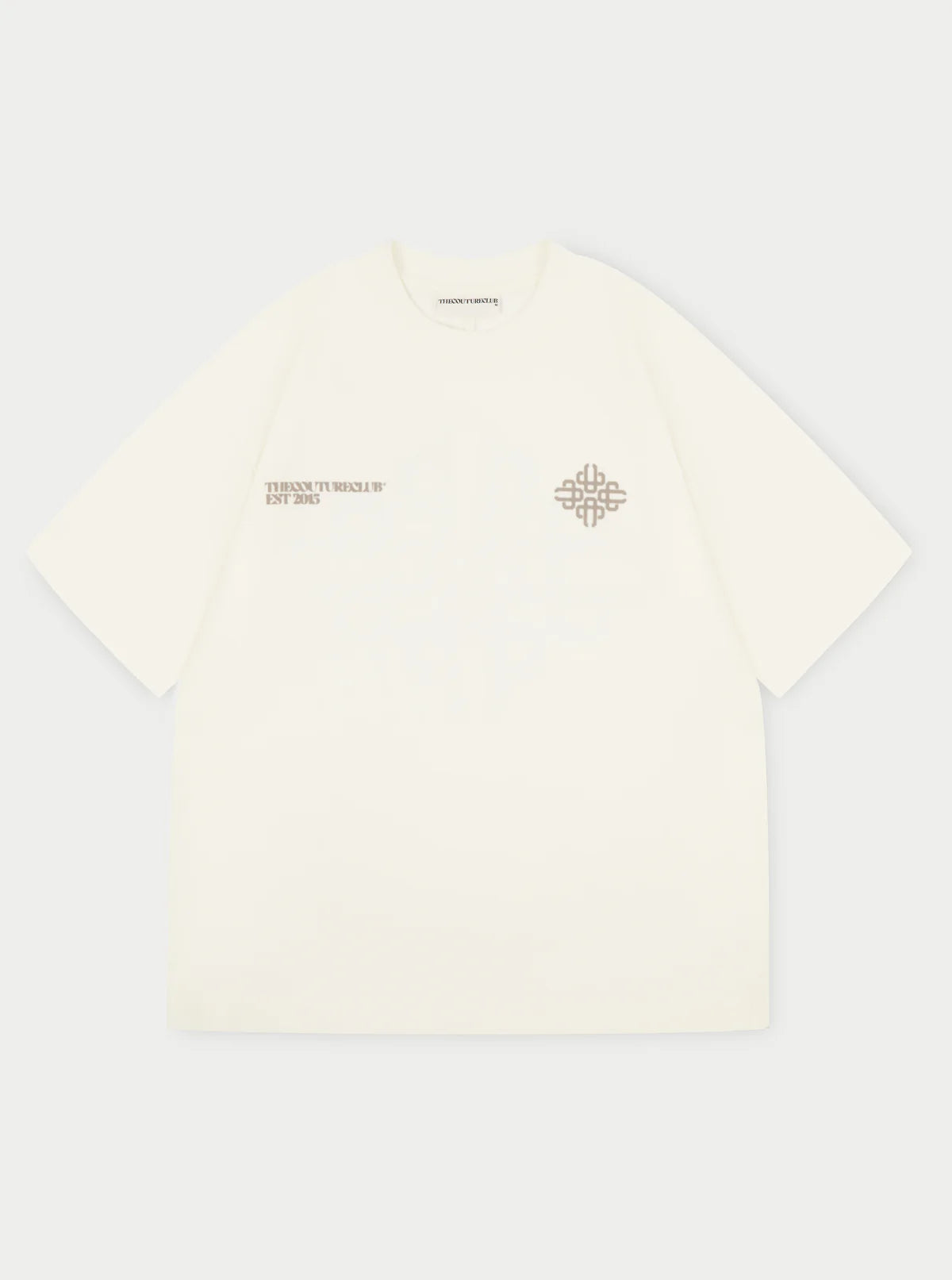 THE COUTURE CLUB BLURRED GRAPHIC EMBLEM T-SHIRT - OFF WHITE