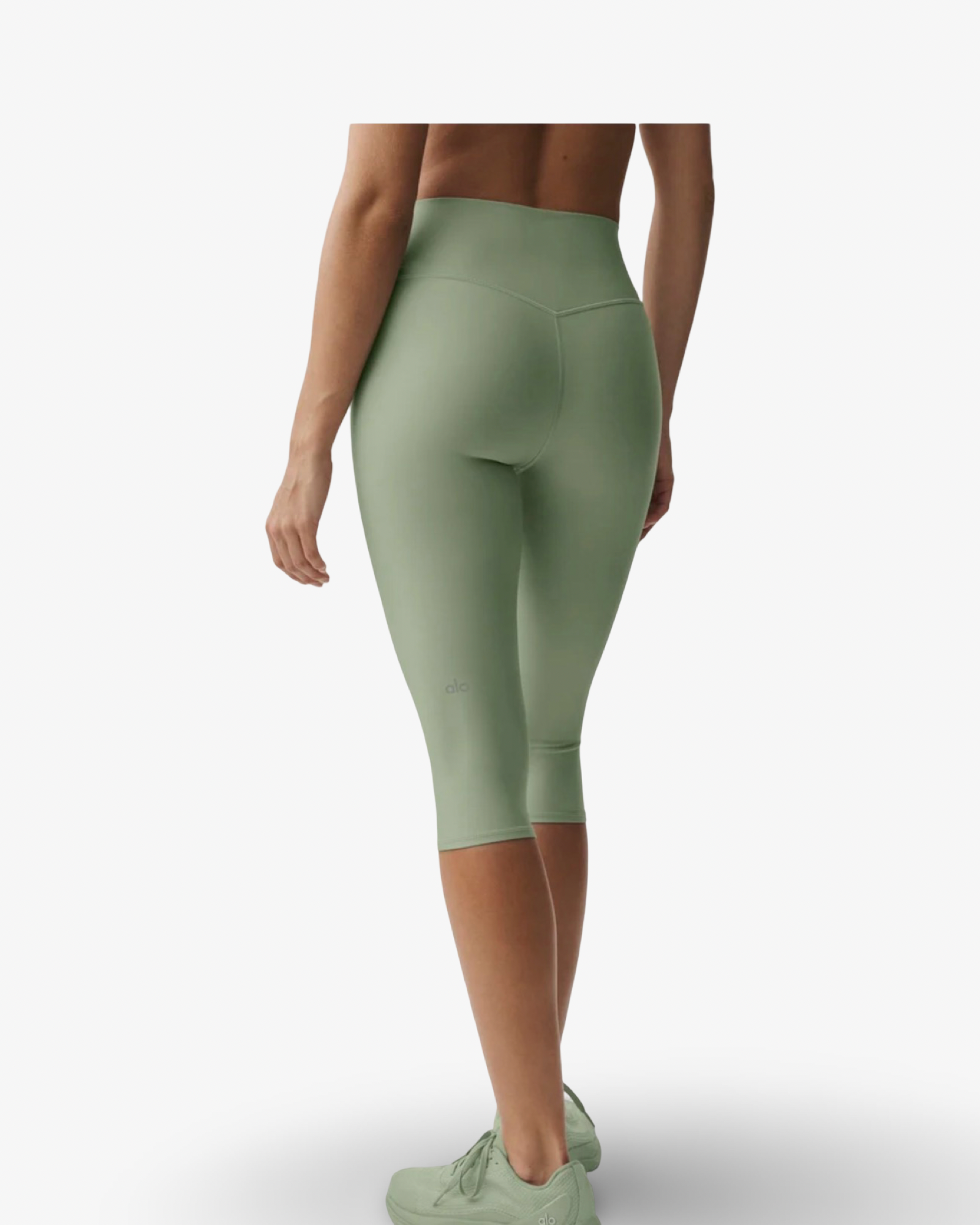 ALO 16” HIGH-WAIST AIRLIFT CAPRI DUNE GRASS