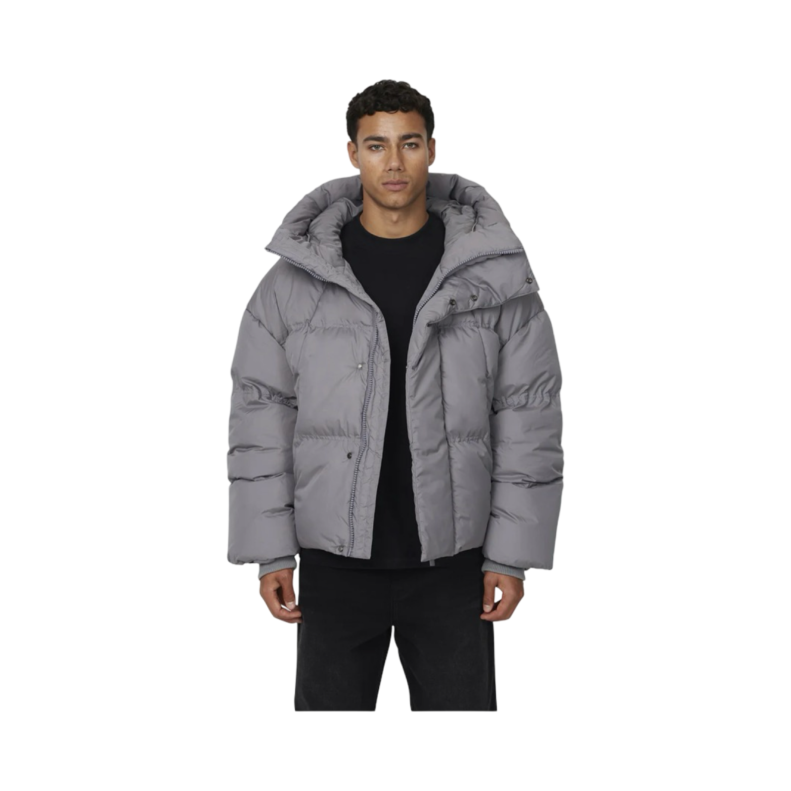 GFN SQUAD RIPSTOP BLACK PUFFER JACKET