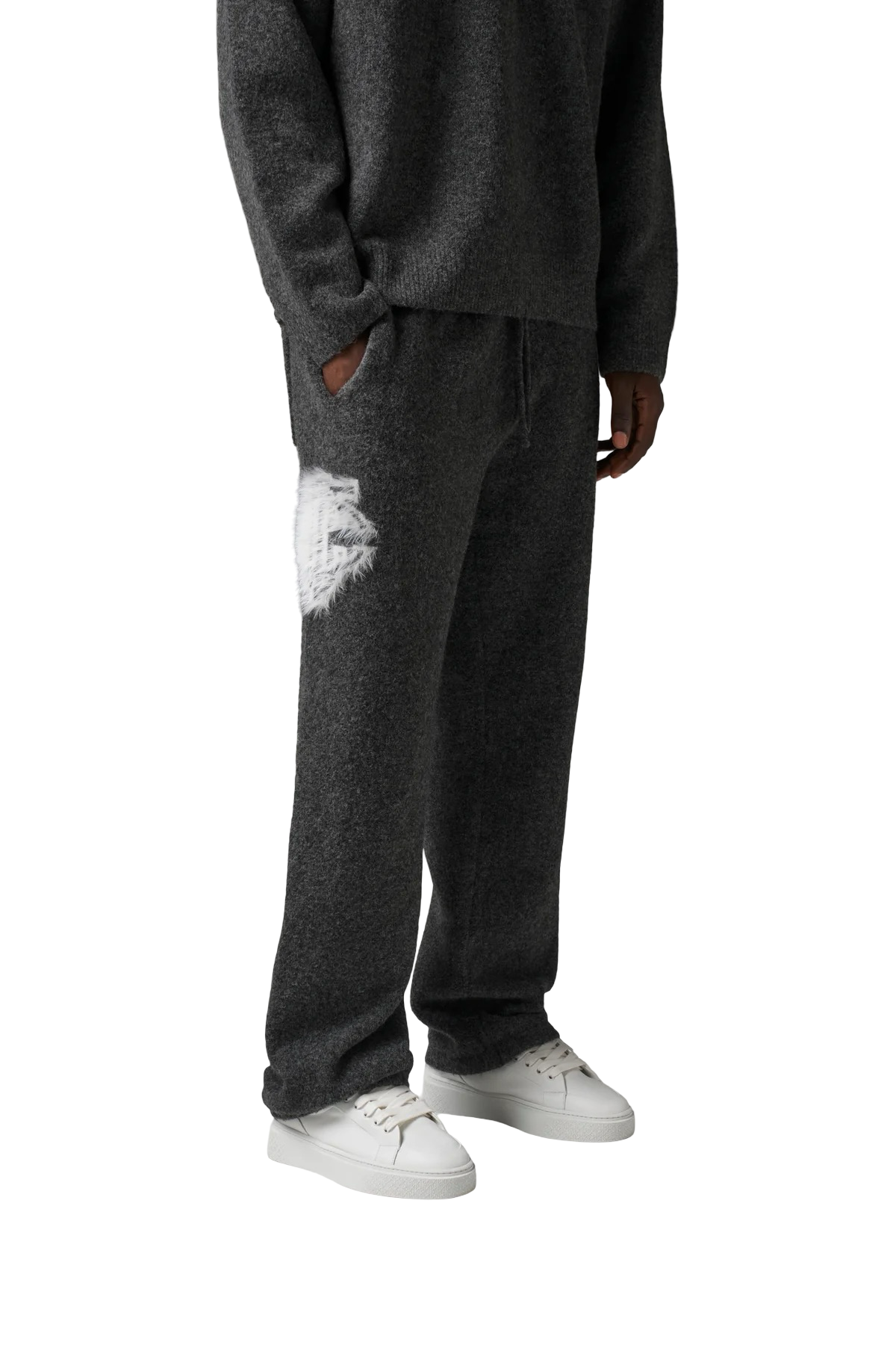 THE COUTURE CLUB MONOGRAM FLUFFY KNIT PANT