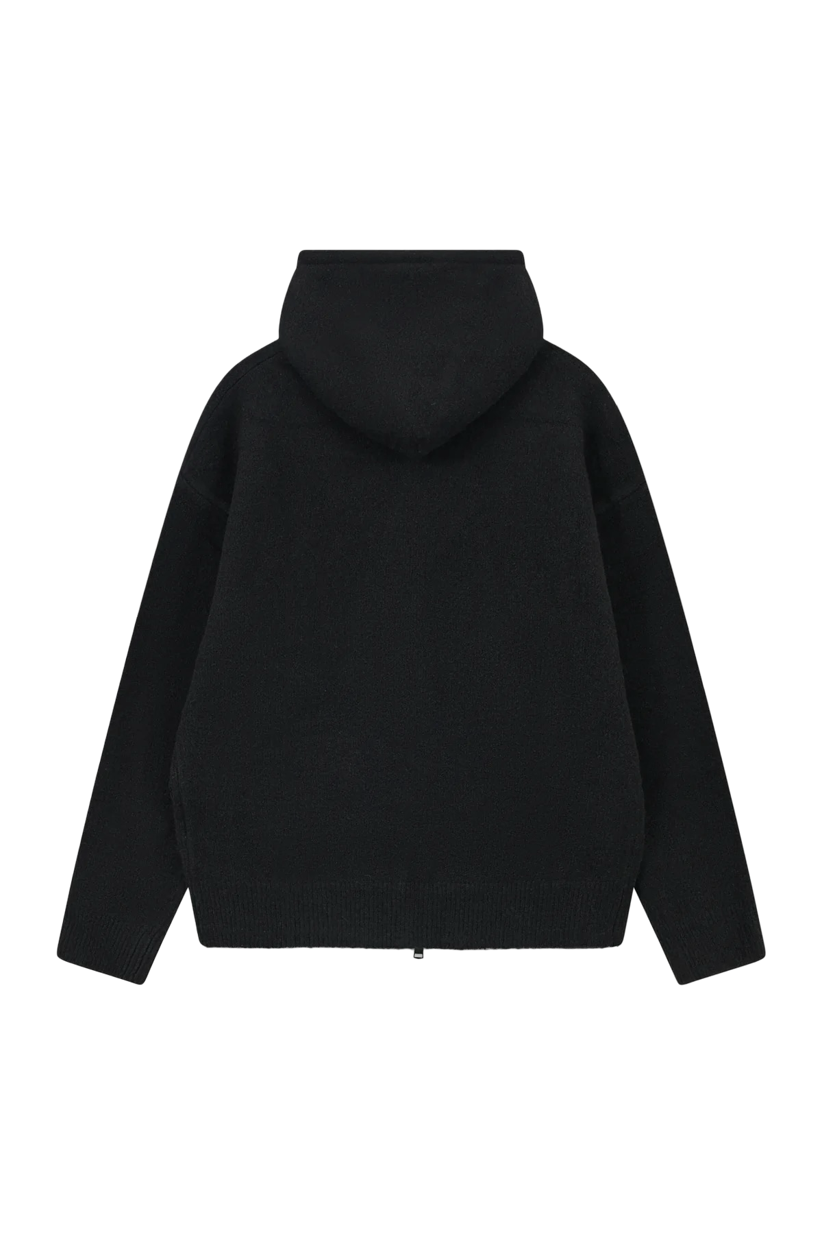 THE COUTURE CLUB MONOGRAM FLUFFY KNIT ZIP HOODIE