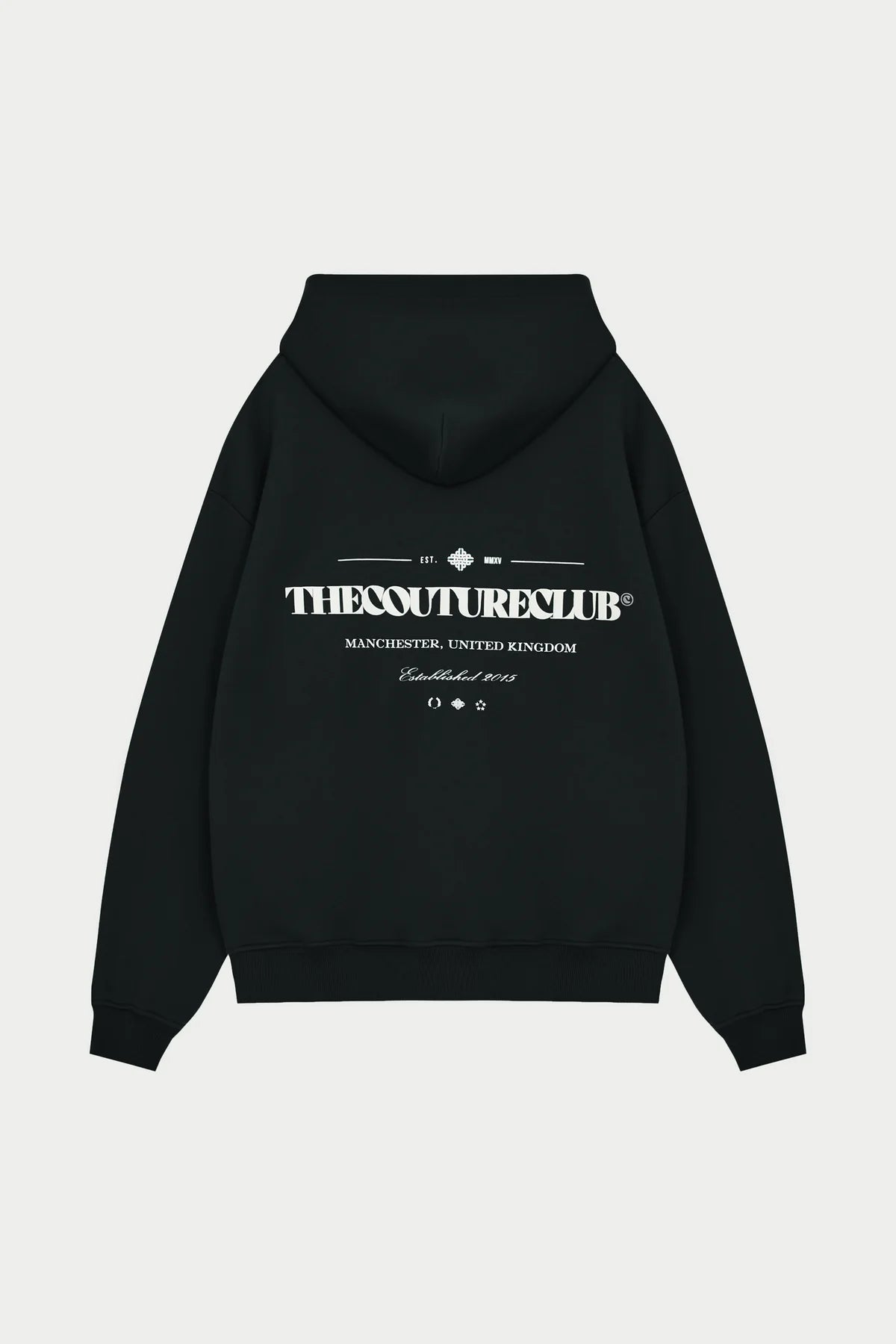 THE COUTURE CLUB COPYRIGHT MULTI GRAPHIC HOODIE - BLACK