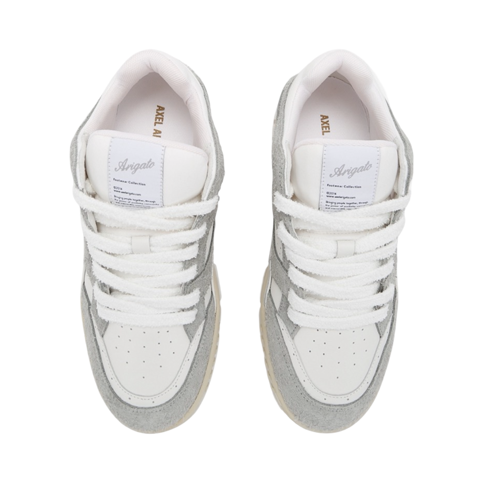 AXEL ARIGATO AREA LO BRUSHED-SUEDE AND LEATHER LOW-TOP TRAINERS