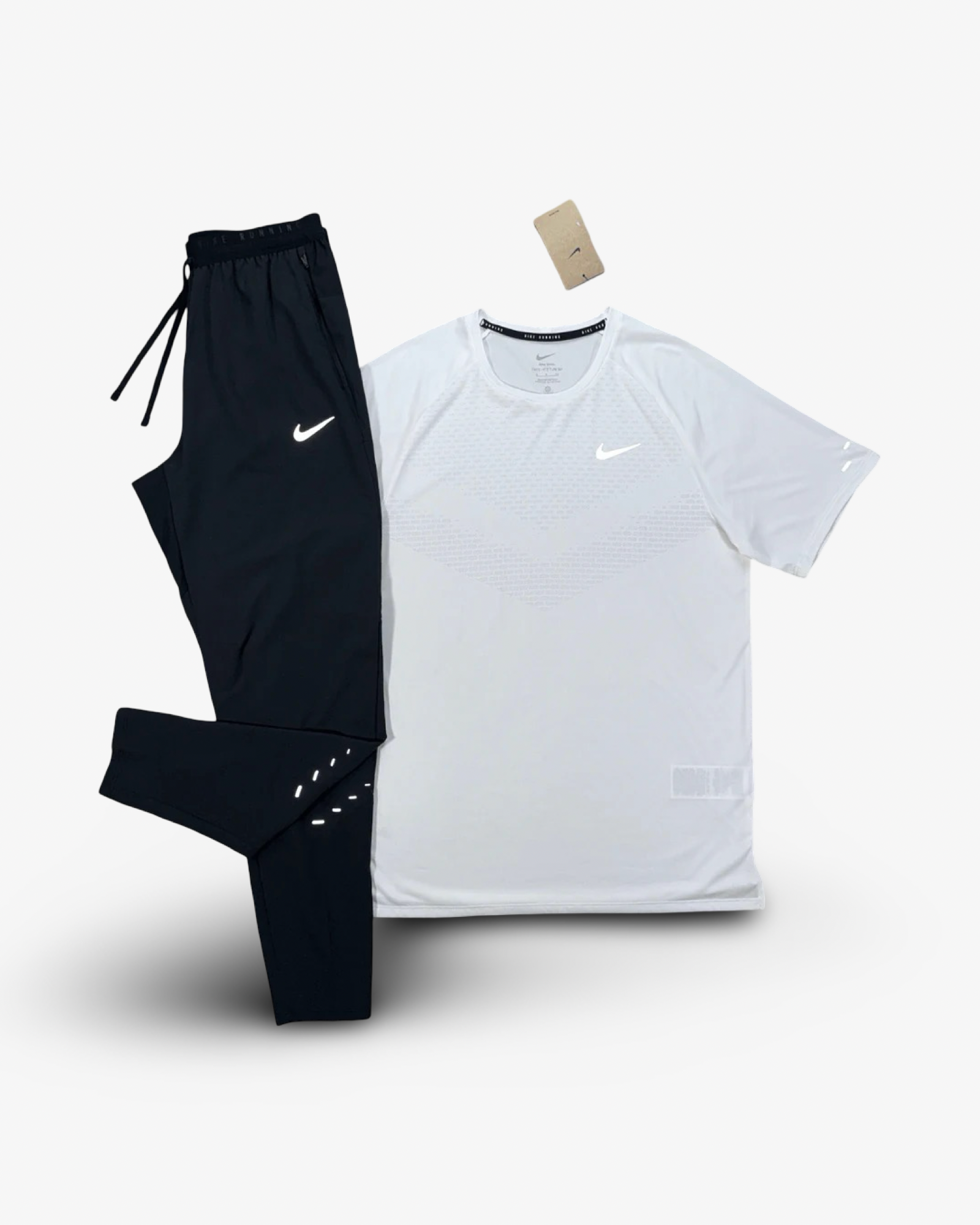 NIKE STRIDE PANTS SET 'WHITE/BLACK'