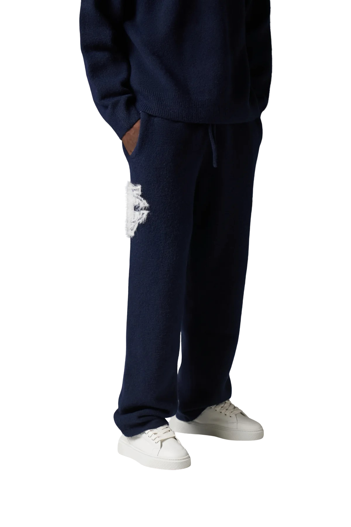 THE COUTURE CLUB MONOGRAM FLUFFY KNIT PANT