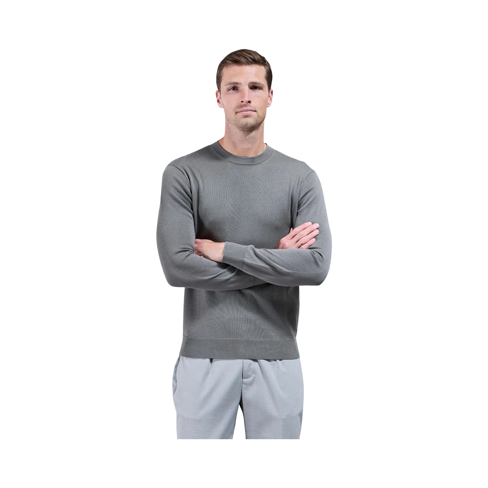 ARNE COTTON KNITTED SWEATSHIRT SAGE