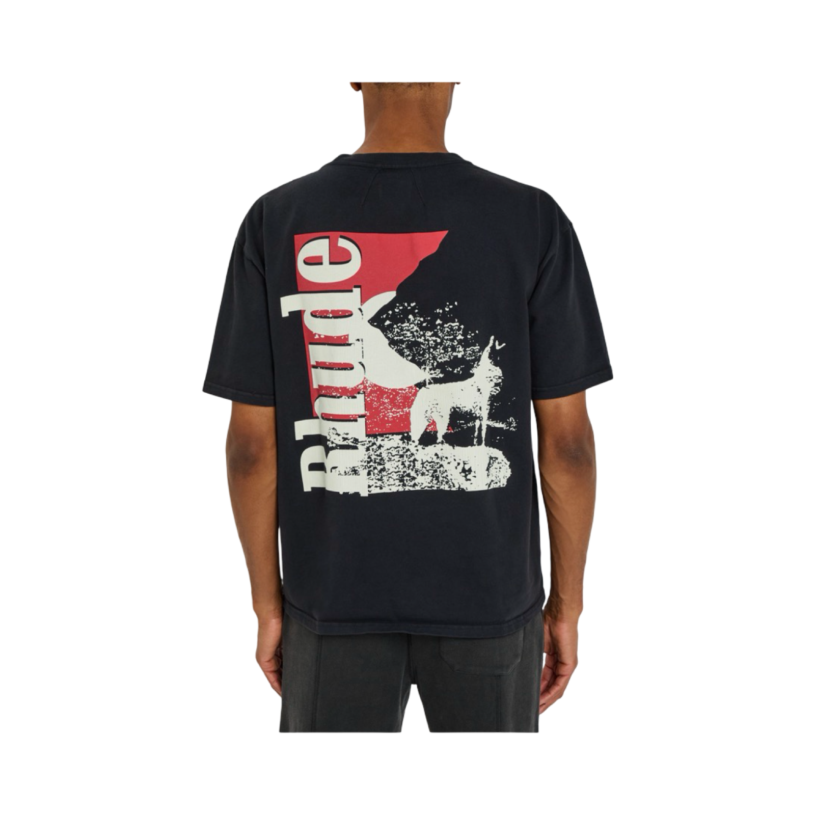 RHUDE MOONLIGHT WOLF LOGO-PRINTED COTTON T-SHIRT