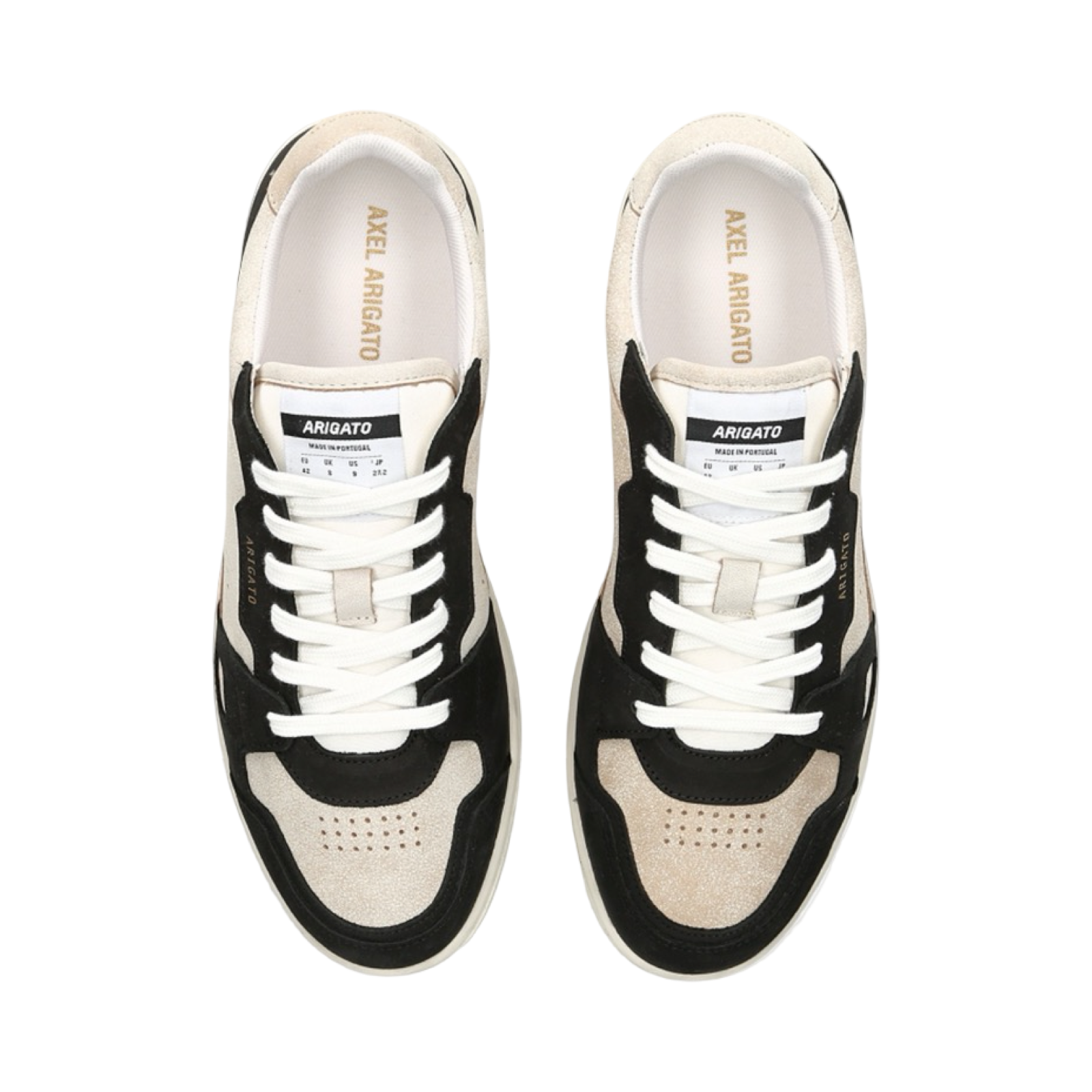 AXEL ARIGATO DICE LEATHER AND SUEDE LOW-TOP TRAINERS