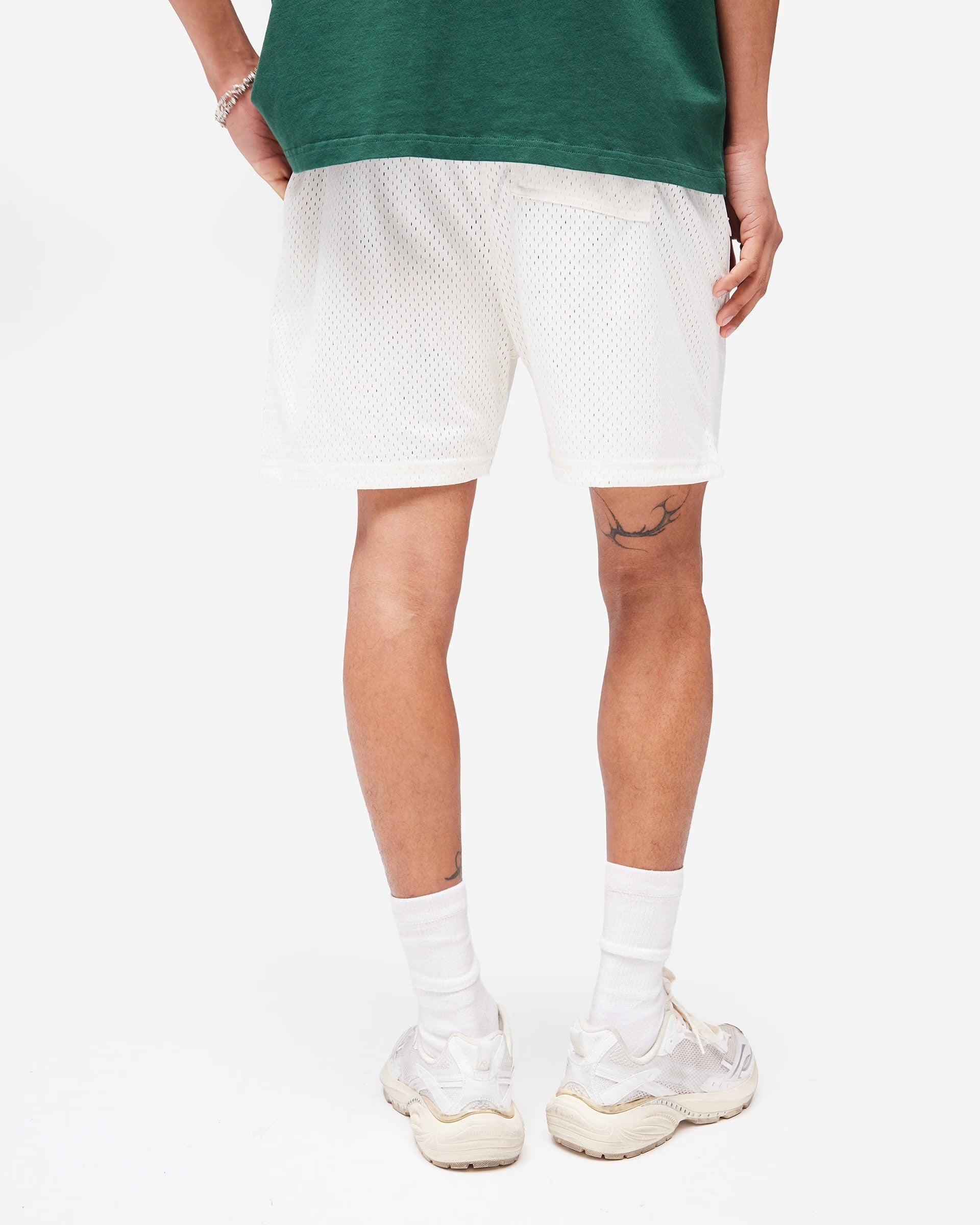 REPRESENT OWNERS MESH CLUB SHORT - FLAT WHITE