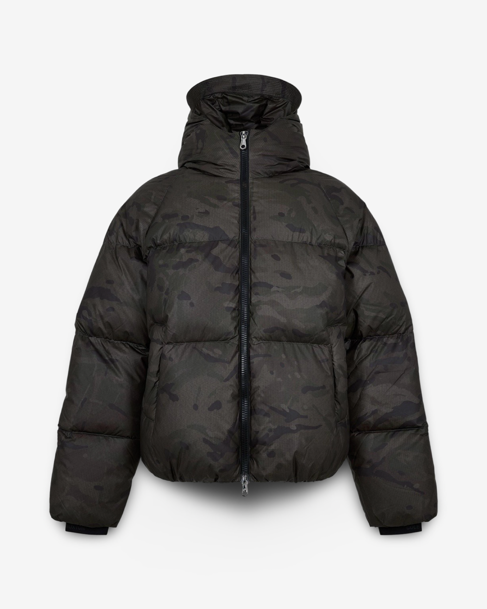 COLE BUXTON STEALTH HOODED DOWN JACKET - BLACK