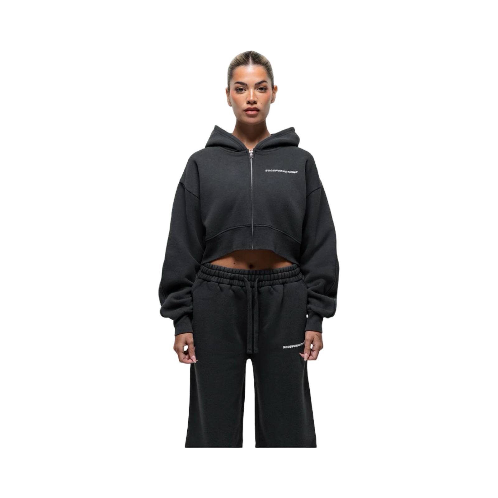 VINTAGE WASHED BLACK ZIP HOODIE