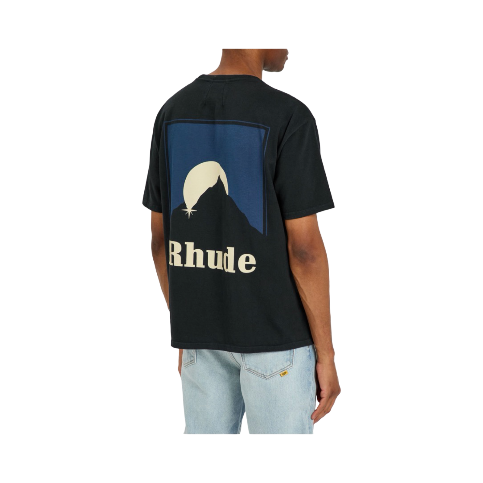 RHUDE MOONLIGHT PRINTED COTTON T-SHIRT