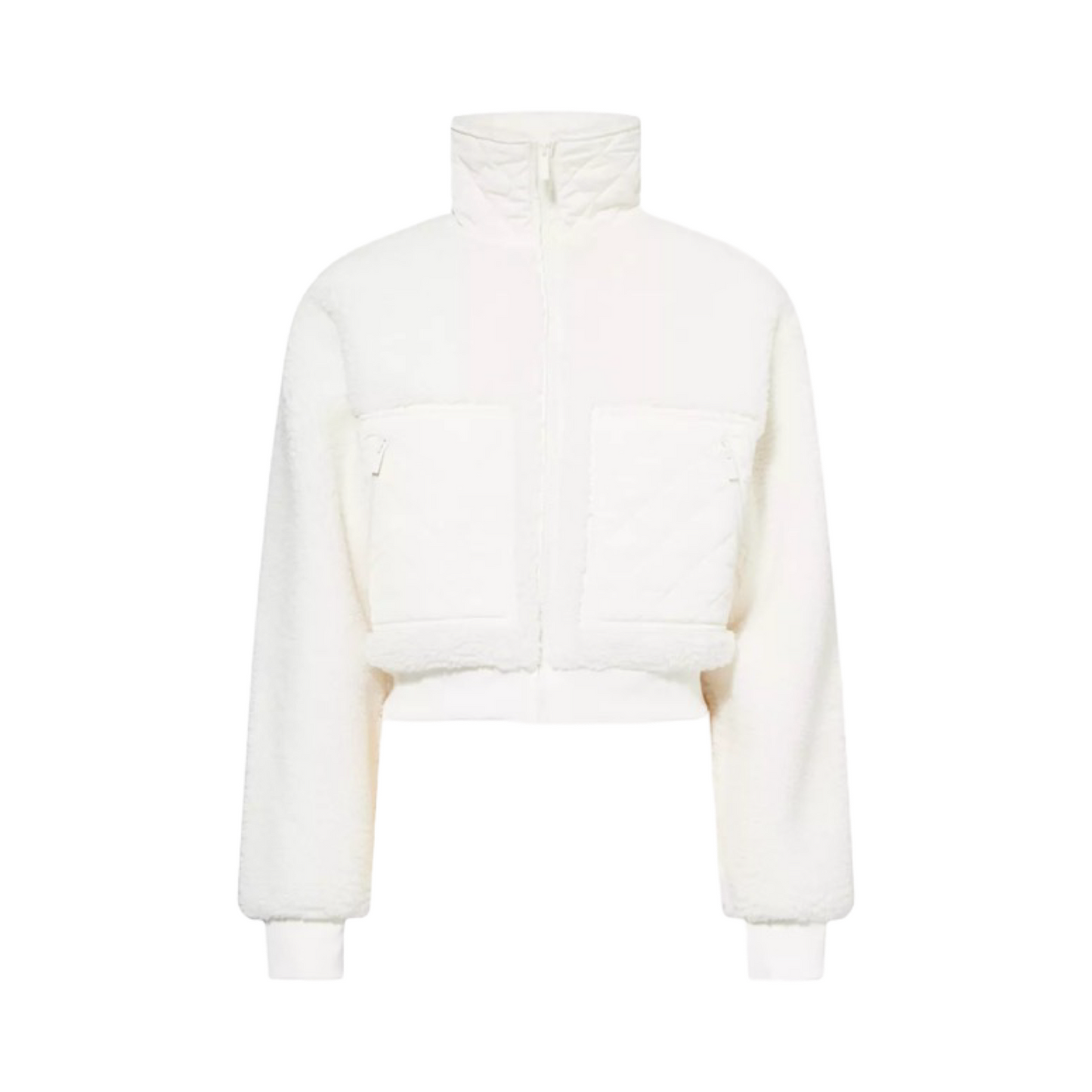 ALO YOGA EDGE BOMBER FAUX-SHERPA JACKET