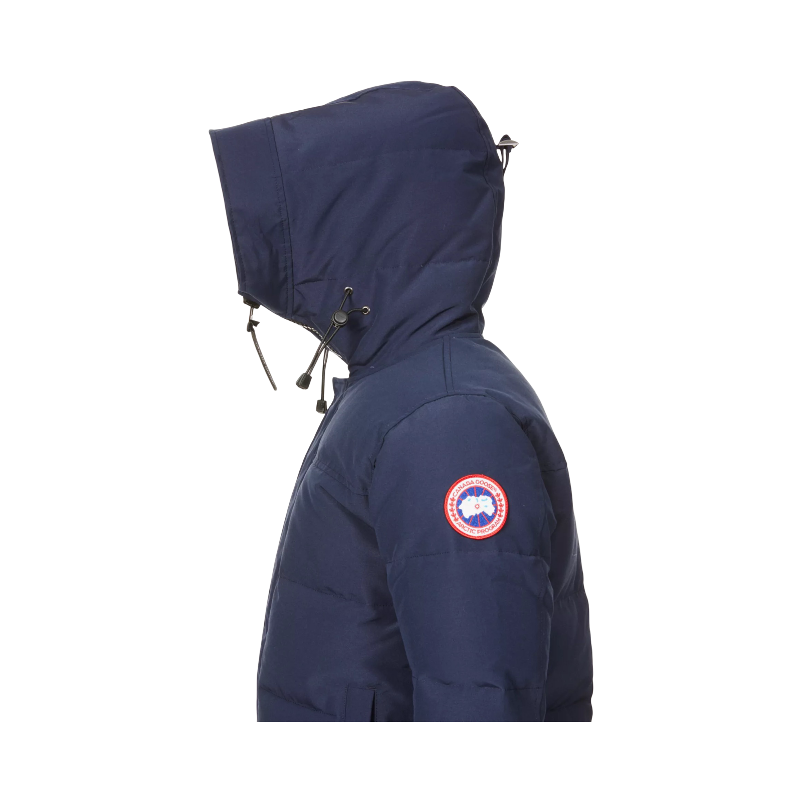 CANADA GOOSE MACMILLAN FUNNEL-NECK TWILL-DOWN PARKA JACKET ATLANTIC NAVY