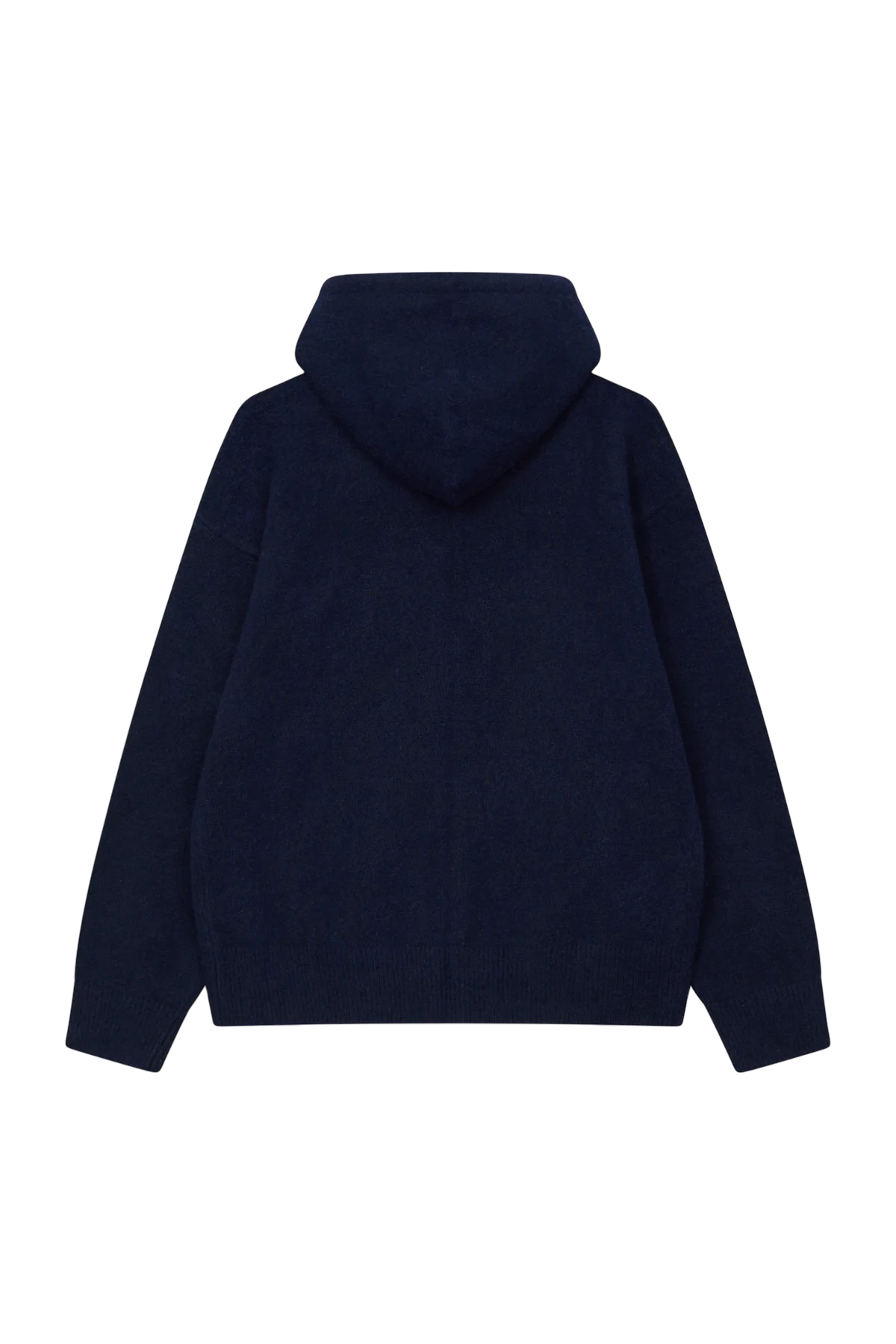 THE COUTURE CLUB MONOGRAM FLUFFY KNIT ZIP HOODIE
