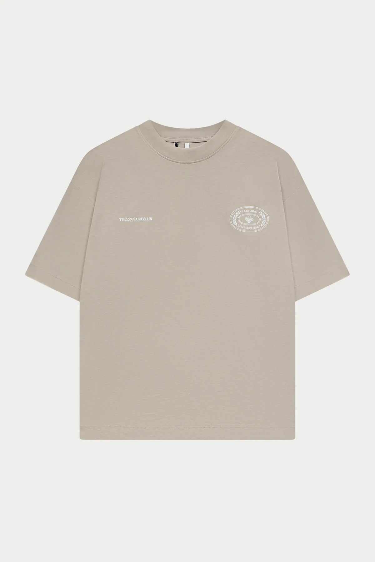 THE COUTURE CLUB LAKE COMO OVAL GRAPHIC T-SHIRT - MUSHROOM