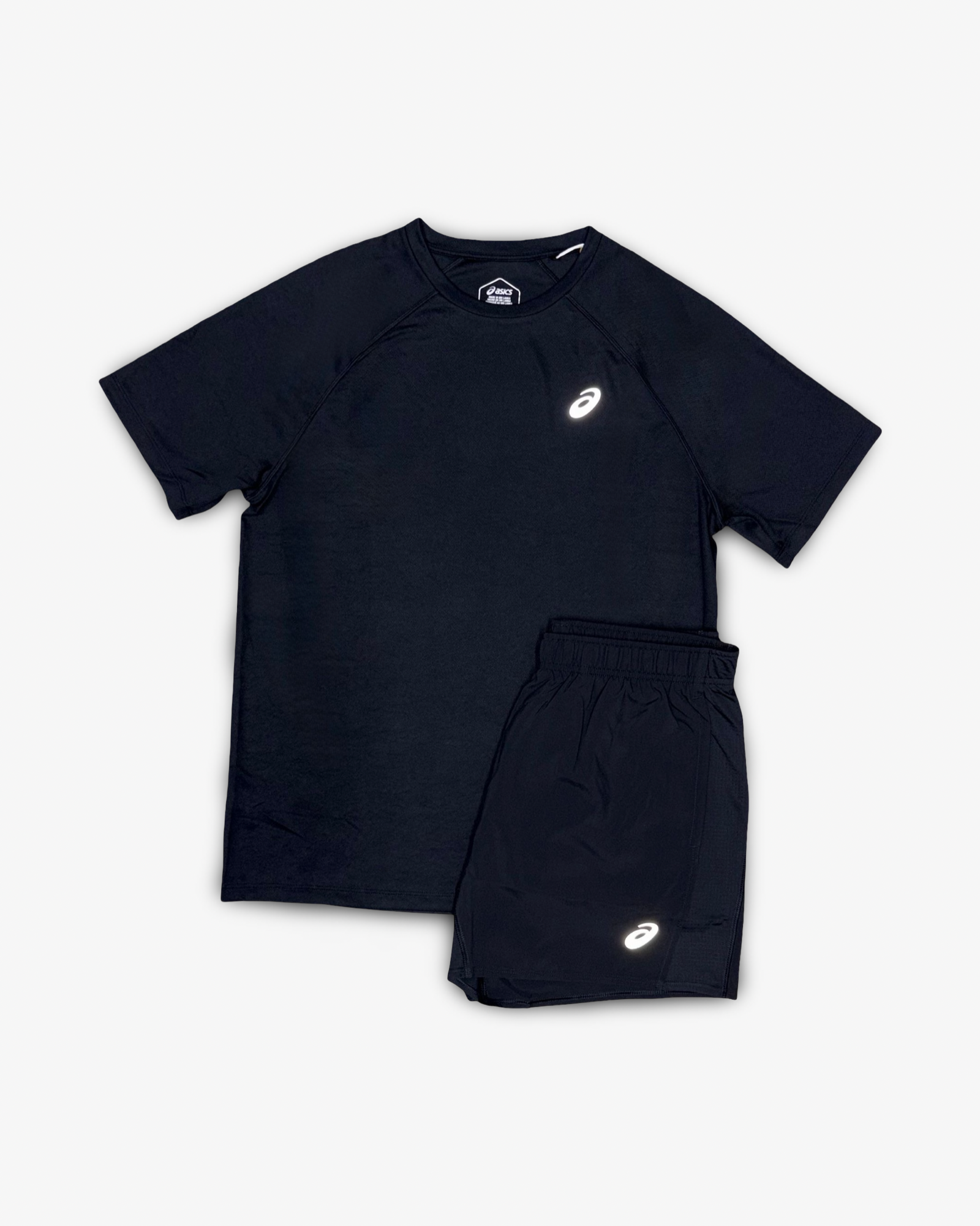 ASICS ROAD T-SHIRT SHORTS SET BLACK