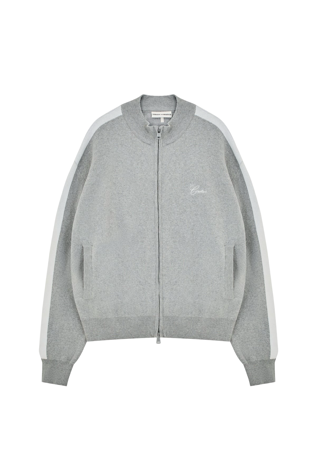 THE COUTURE CLUB SIDE STRIPPED KNITTED TRACK JACKET