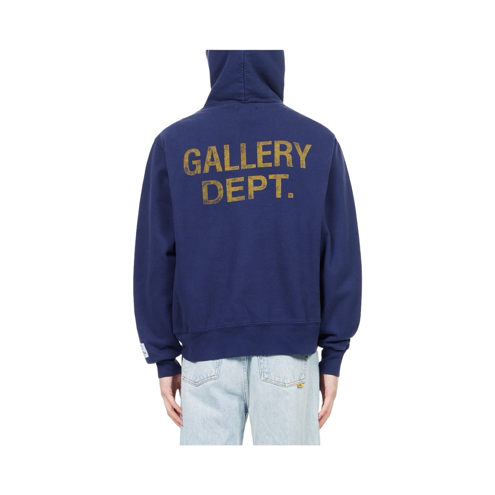 GALLERY DEPT PAINT LOGO RELAXED-FIT COTTON-JERSEY HOODIE - VINTAGE NAVY
