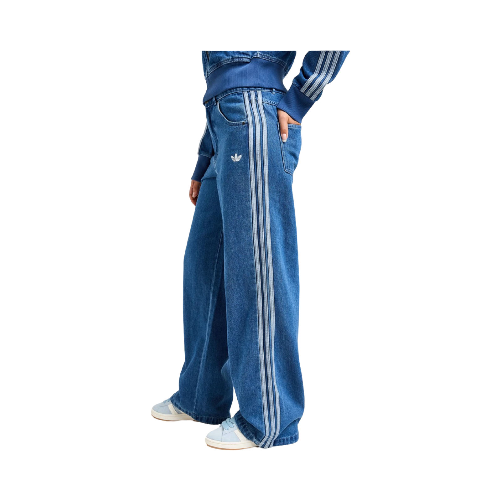 極美品 adidas denim firebird pants size35 Calça Adicolor Denim Firebird - Azul adidas | adidas Brasil