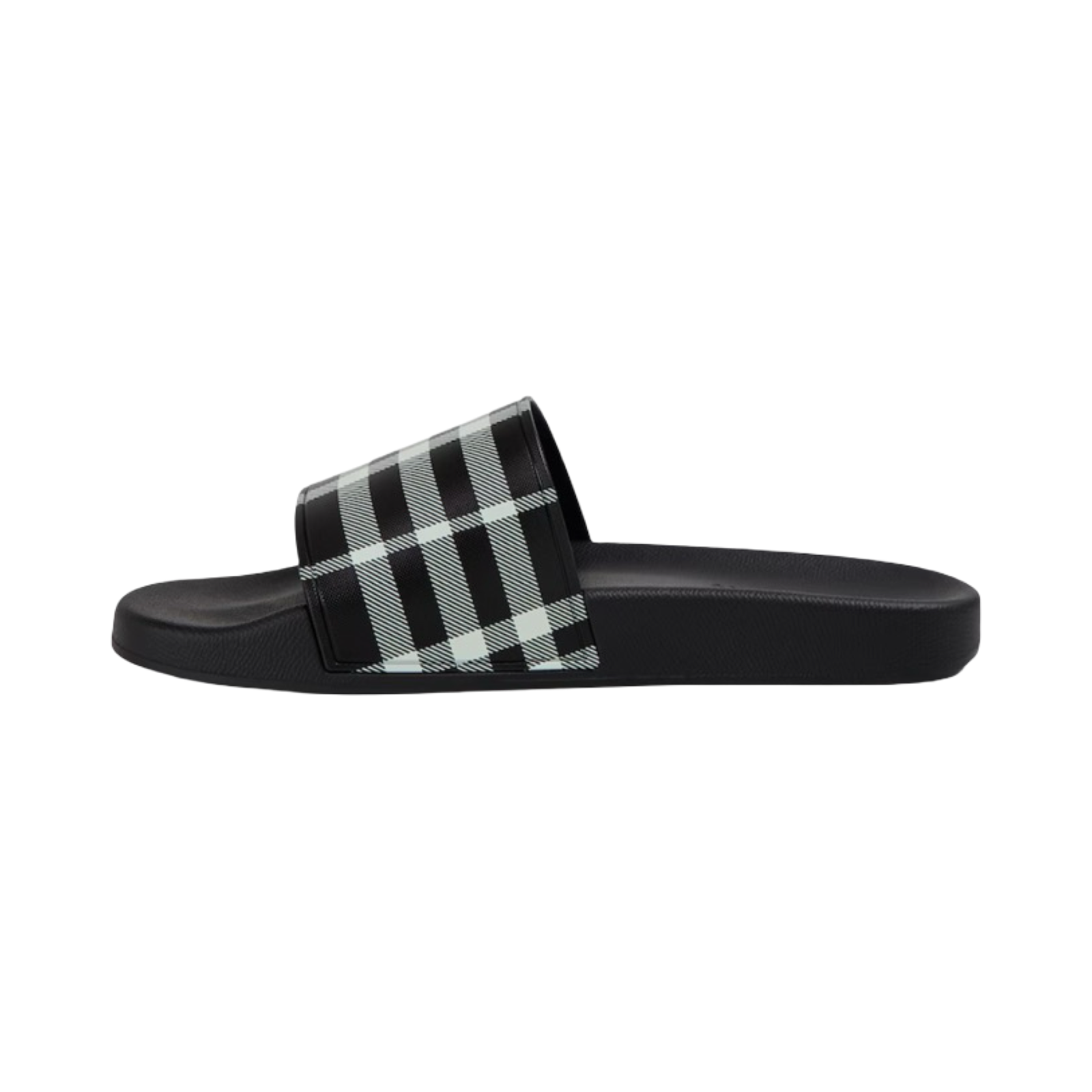 BURBERRY CHECK FURLEY LOGO SLIDERS