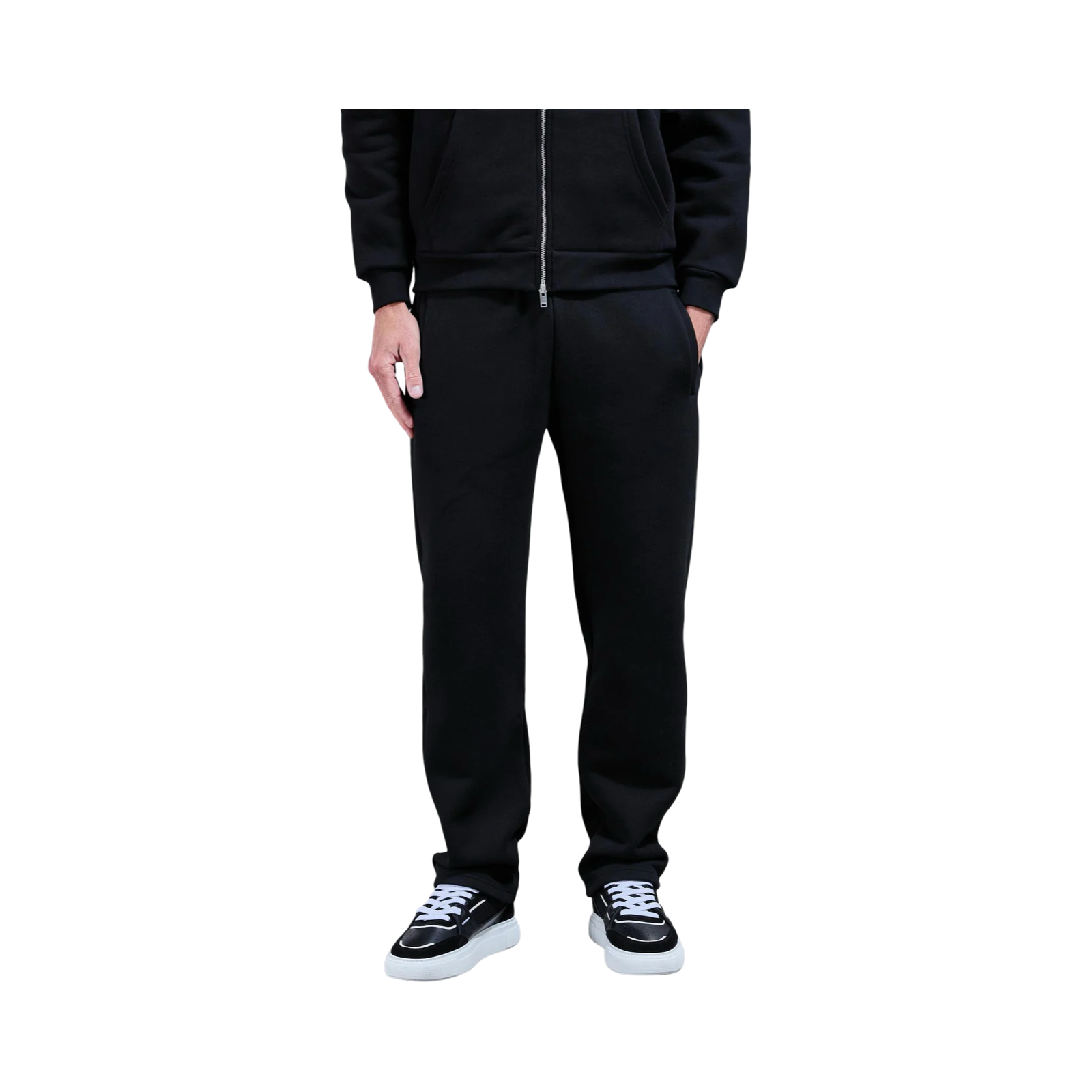 ARNE RELAXED FIT STRAIGHT LEG JOGGER BLACK