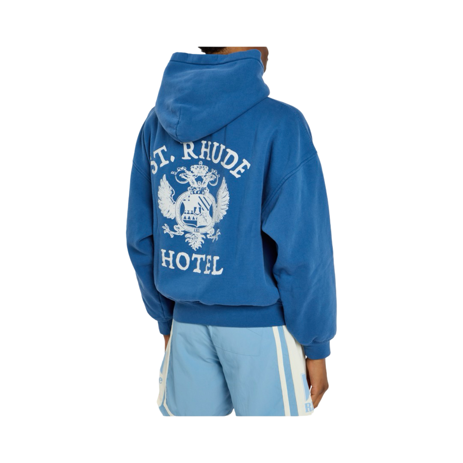RHUDE SEAL HOODED COTTON SWEATSHIRT