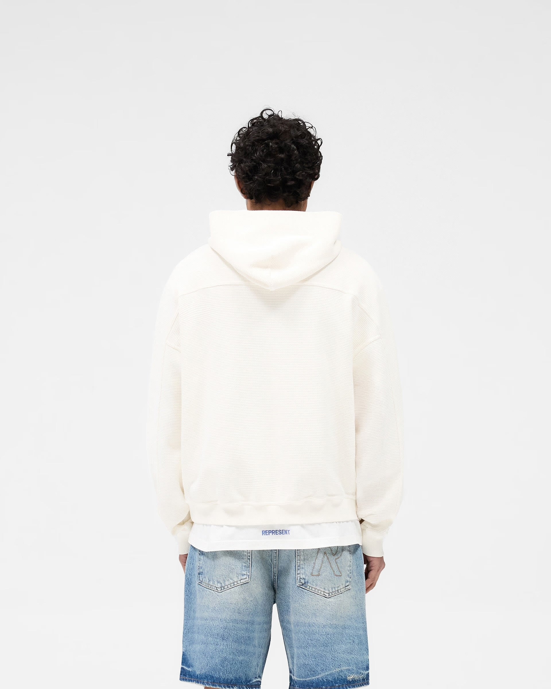REPRESENT WAFFLE ZIP THROUGH HOODIE