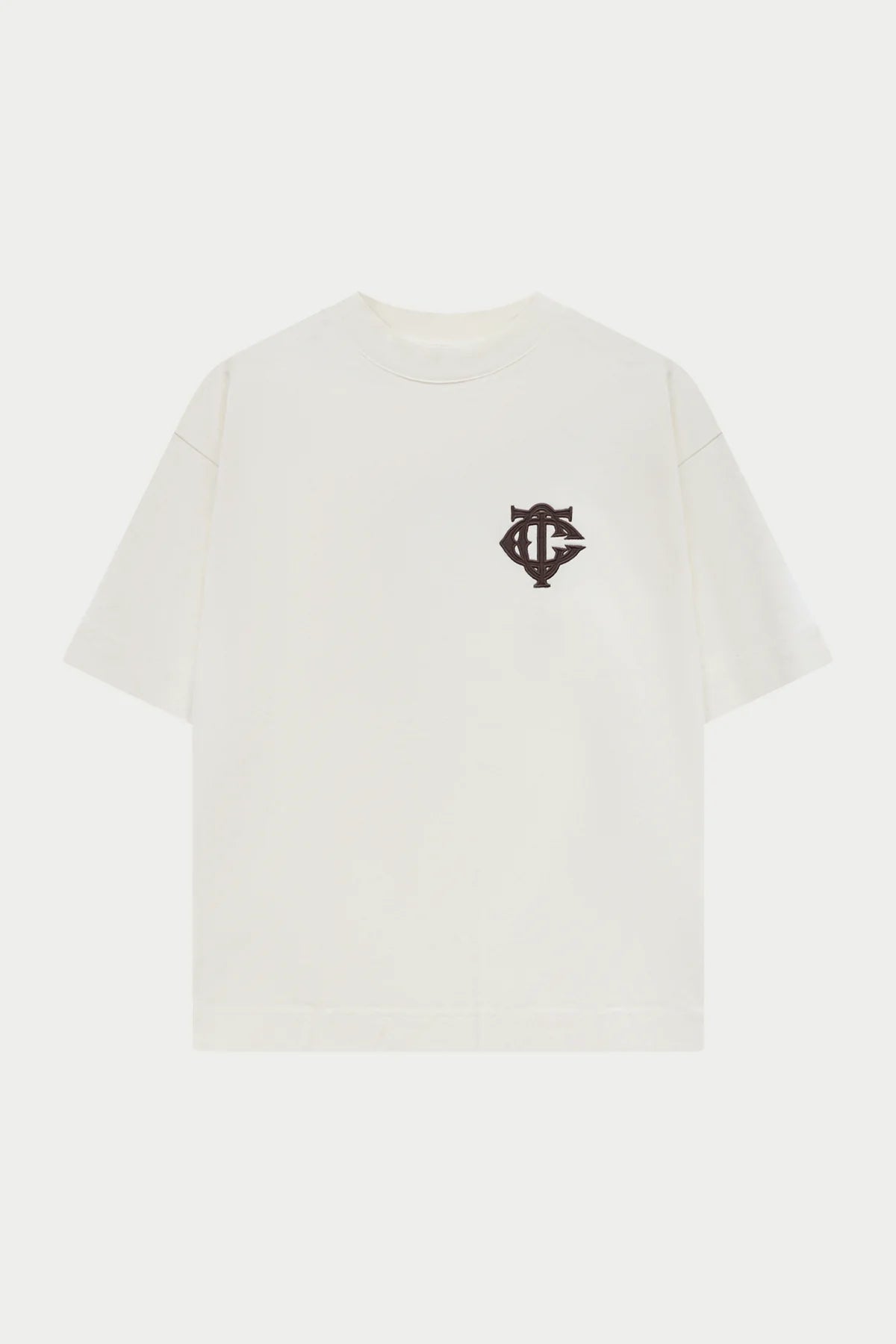 THE COUTURE CLUB APPLIQUE MONOGRAM EMBLEM T-SHIRT - OFF WHITE