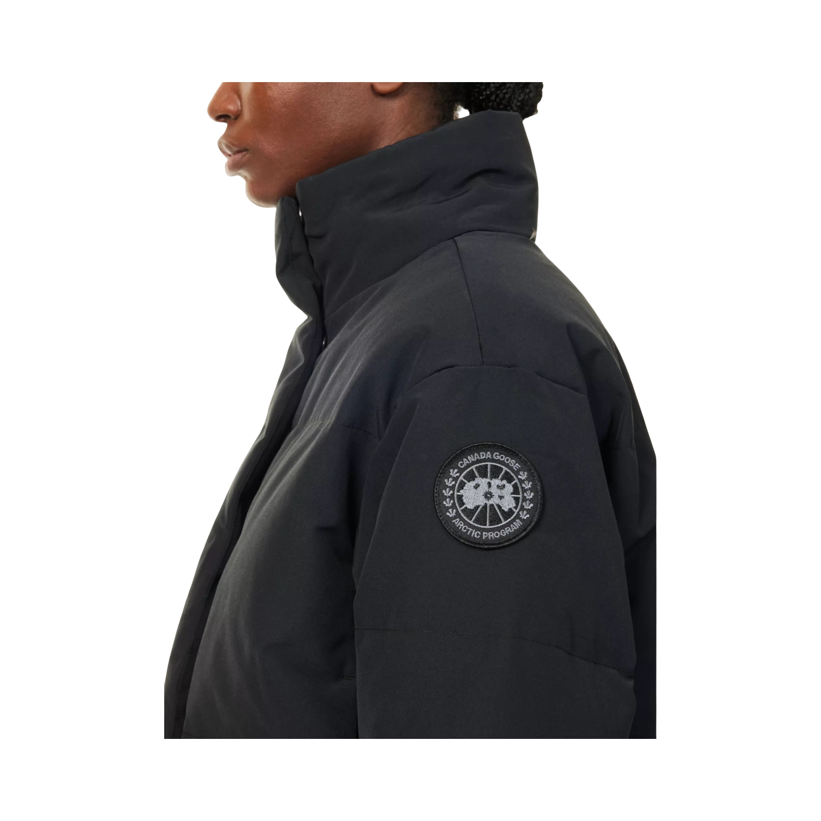 CANADA GOOSE GRANDVIEW LOGO-PATCH CROPPED SHELL-DOWN PUFFER JACKET