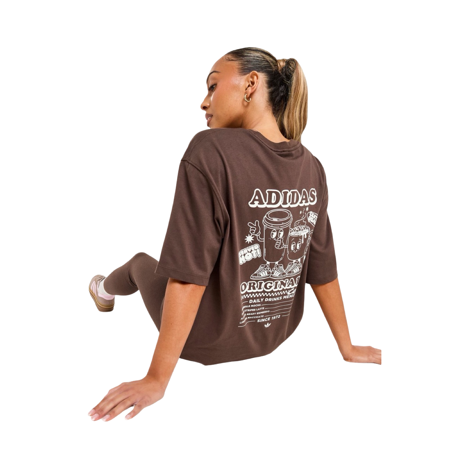 ADIDAS ORIGINALS COFFEE CLUB T-SHIRT - BROWN