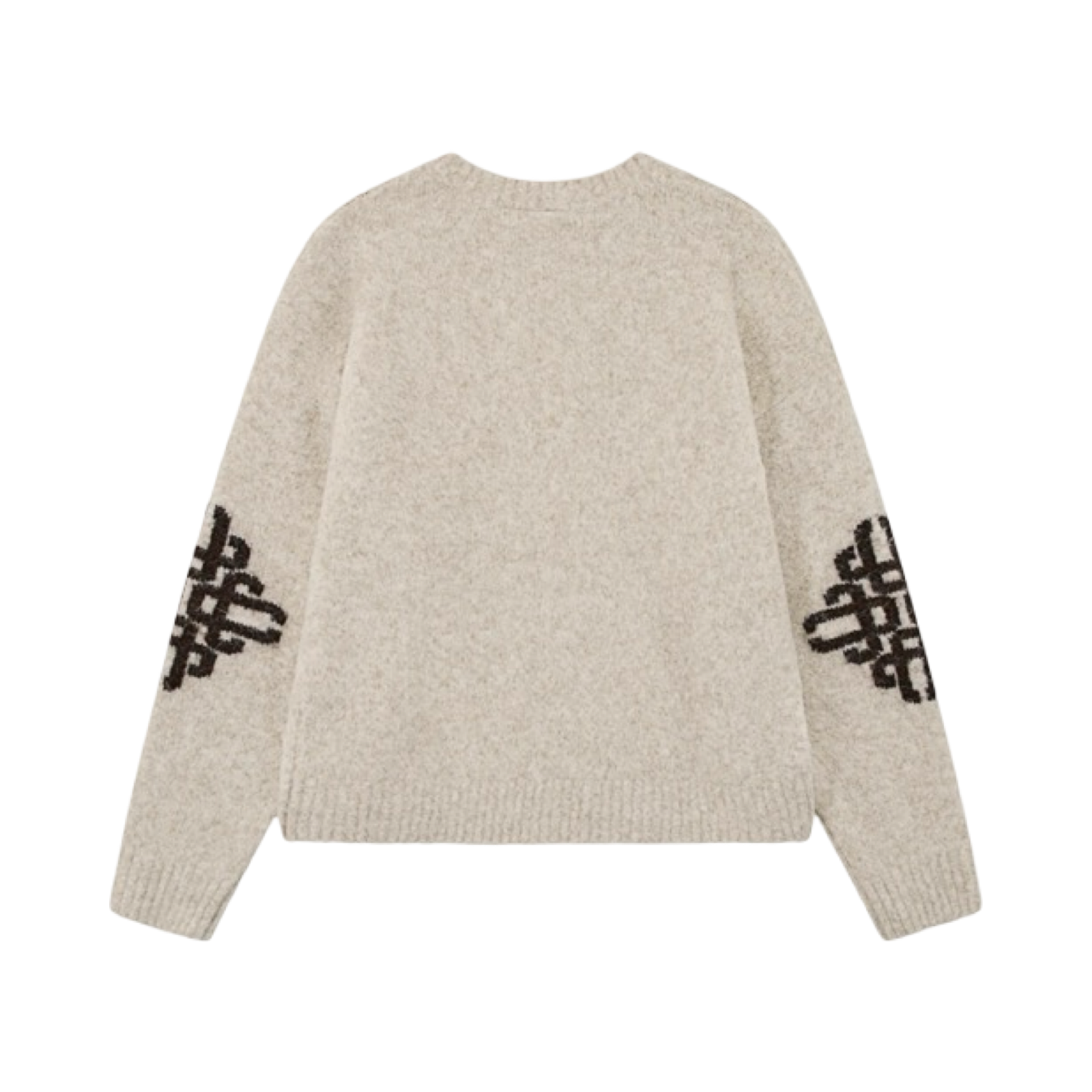 THE COUTURE CLUB BRUSHED SLEEVE KNITTED CREW BEIGE